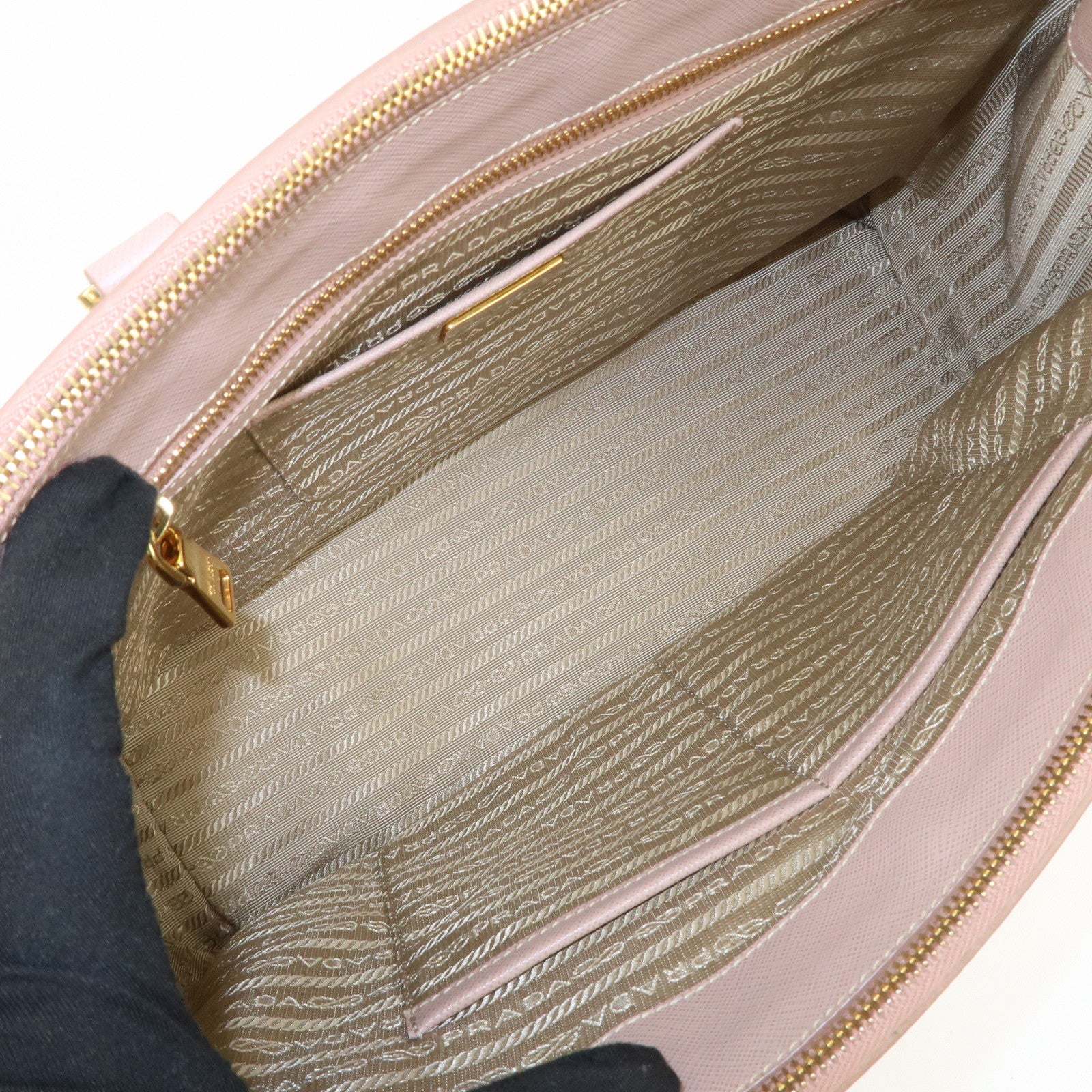 PRADA Triangle Logo Galleria 2Way Bag Shoulder Bag Pink BN2274