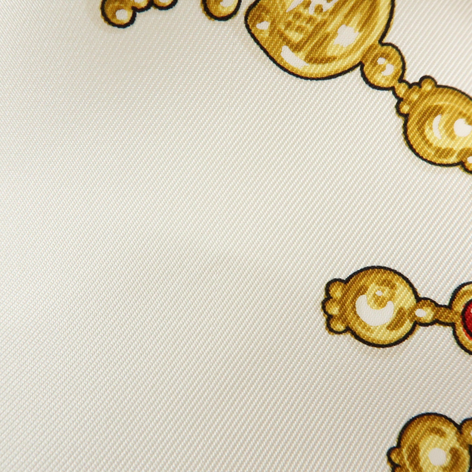 HERMES Carre 90 Silk 100% Scarf PARURES DES SABLES Gold Brown