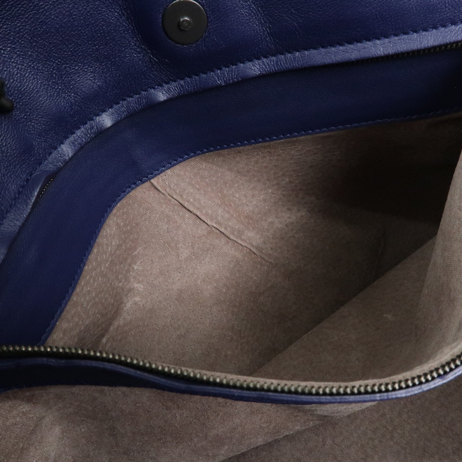 BOTTEGA VENETA Intrecciato Leather Shoulder Bag Tote Bag Blue