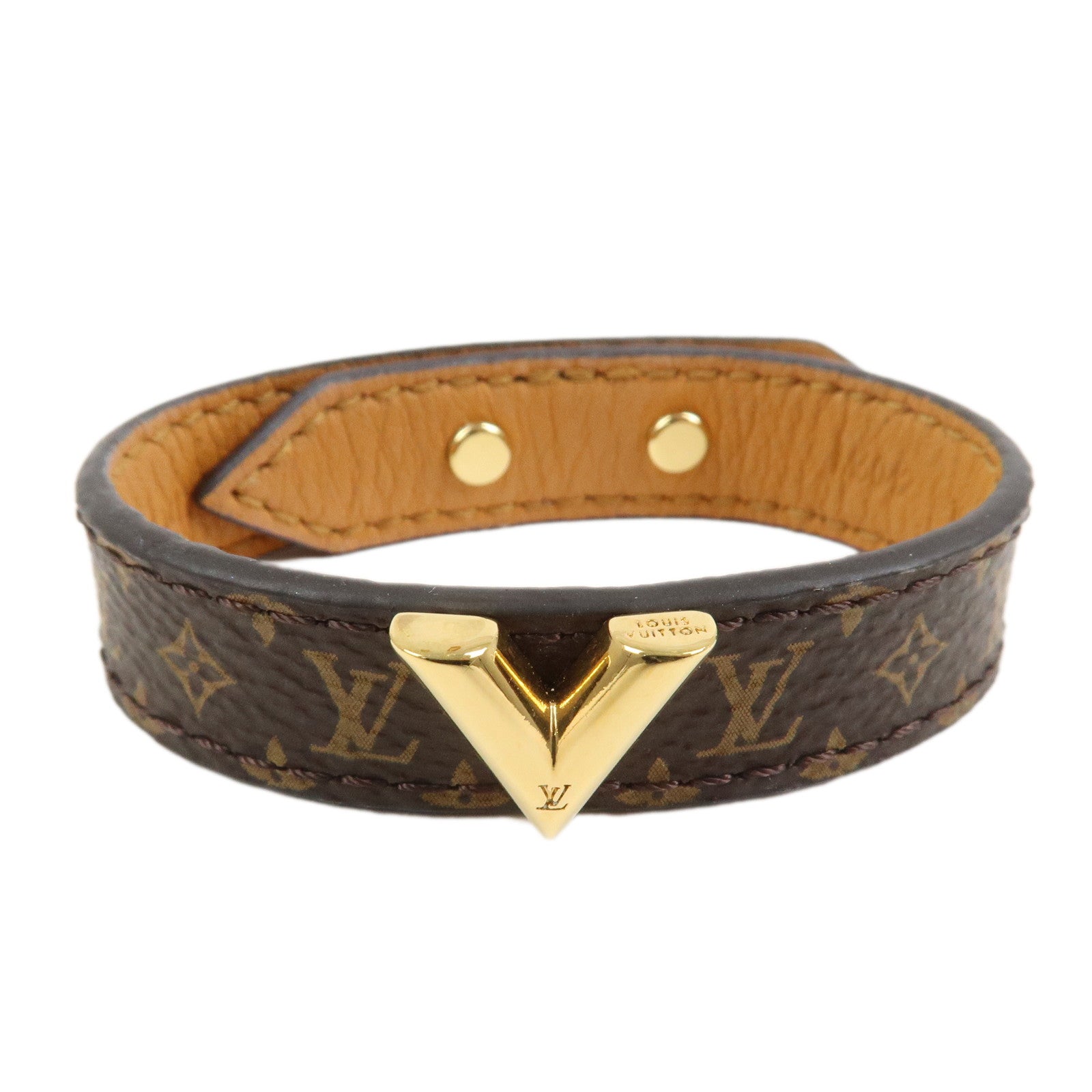 Louis Vuitton Monogram Essential V Bracelet Brown M6042