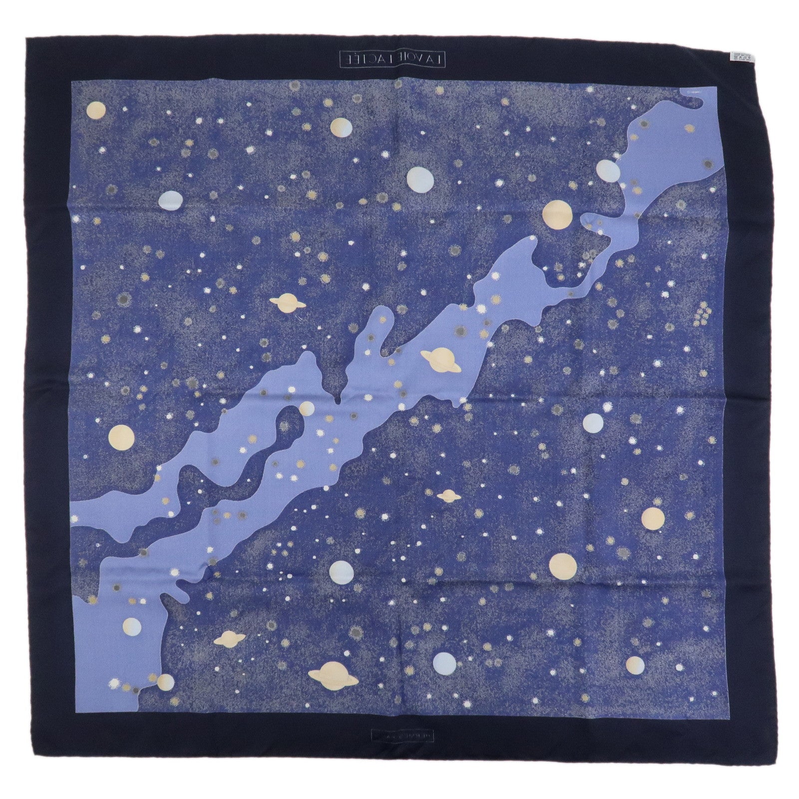 HERMES Carre 90 Silk 100% LA VOIE LACTEE Scarf Navy