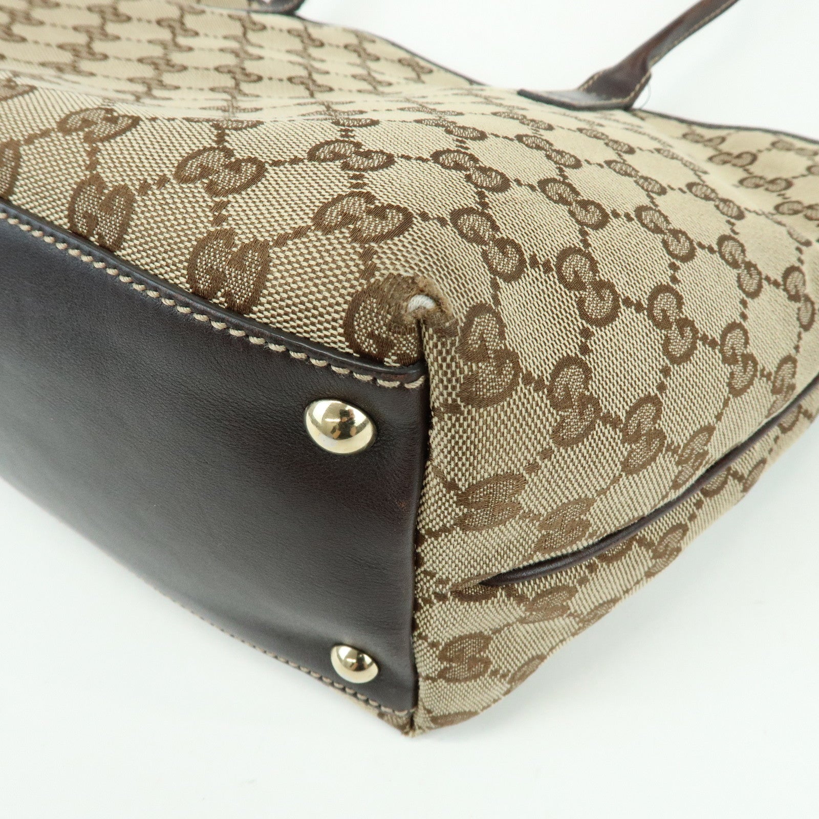 GUCCI New Britt Interlocking G Tote Bag Shoulder Bag Brown 169946