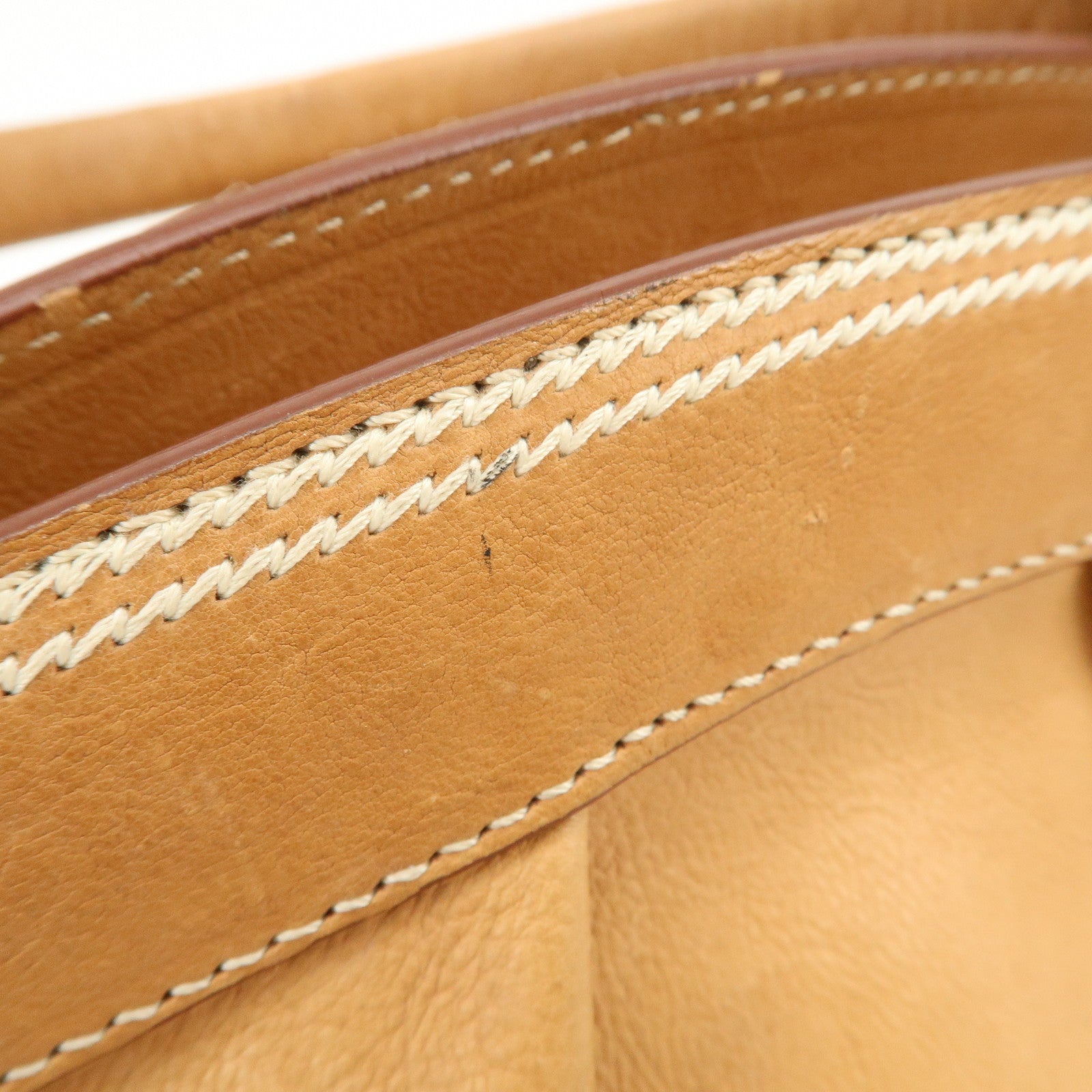 Christian Dior Logo Leather Shoulder Bag Hand Bag Brown