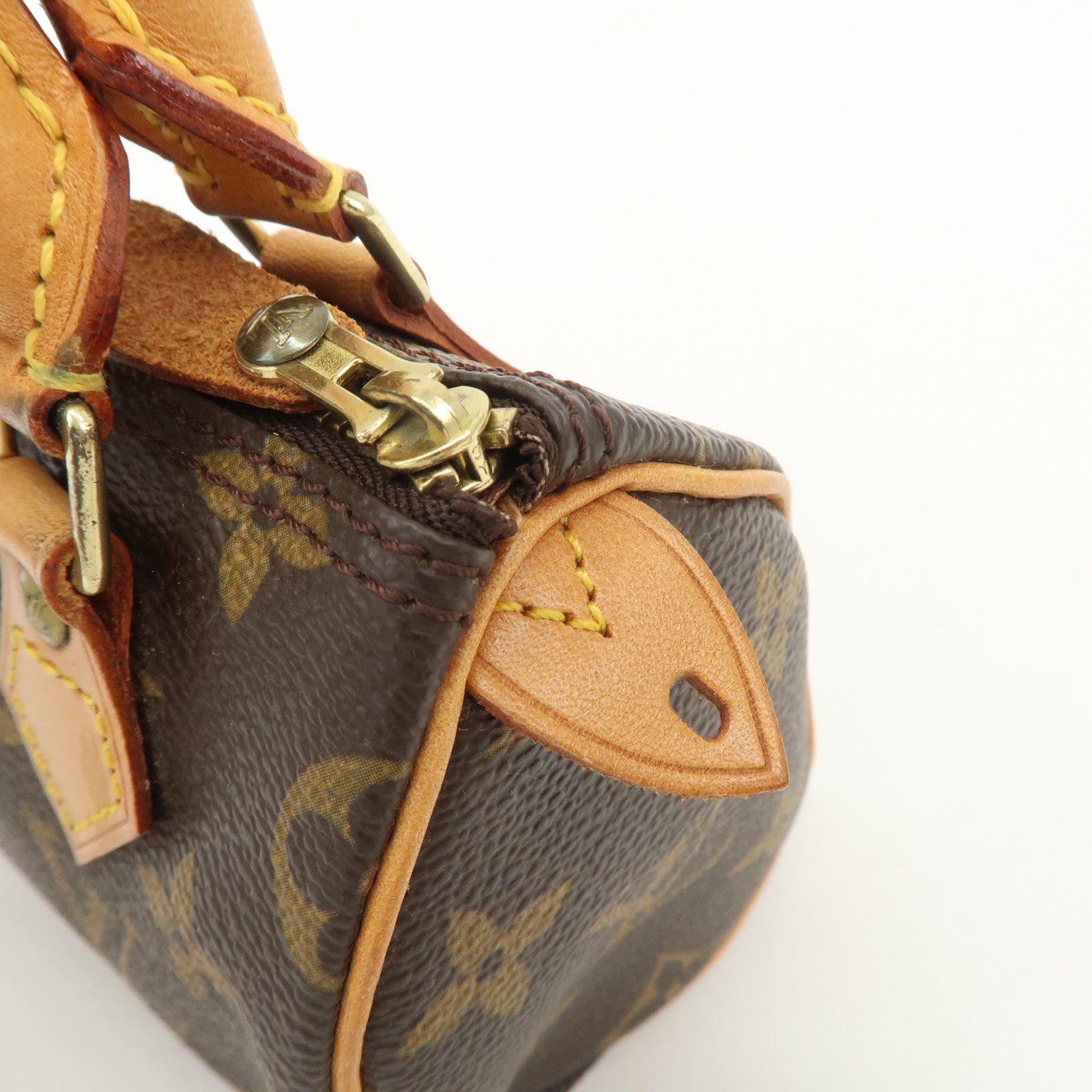 Louis Vuitton Monogram Mini Speedy Hand Bag Boston Bag Brown M41534