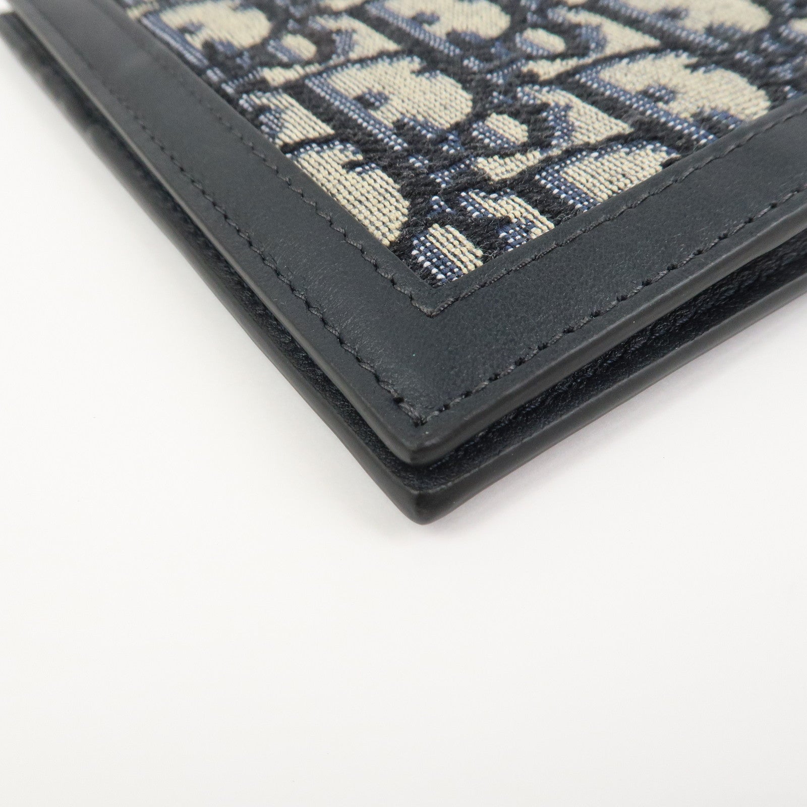 Christian Dior Trotter Jacquard Canvas Leather Card Passport Case