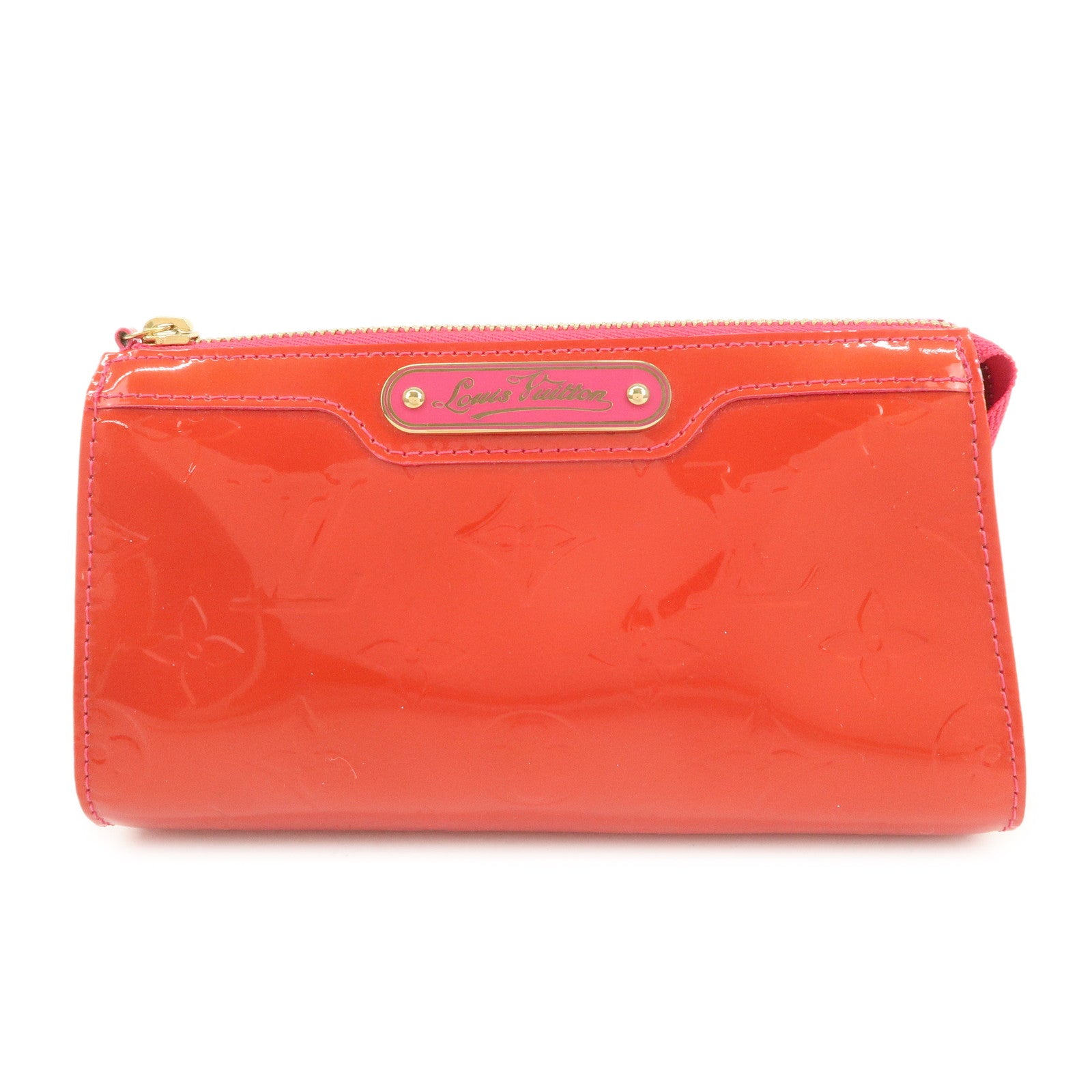 Louis Vuitton Monogram Vernis Trousse Cosmetic Pouch Red M93647