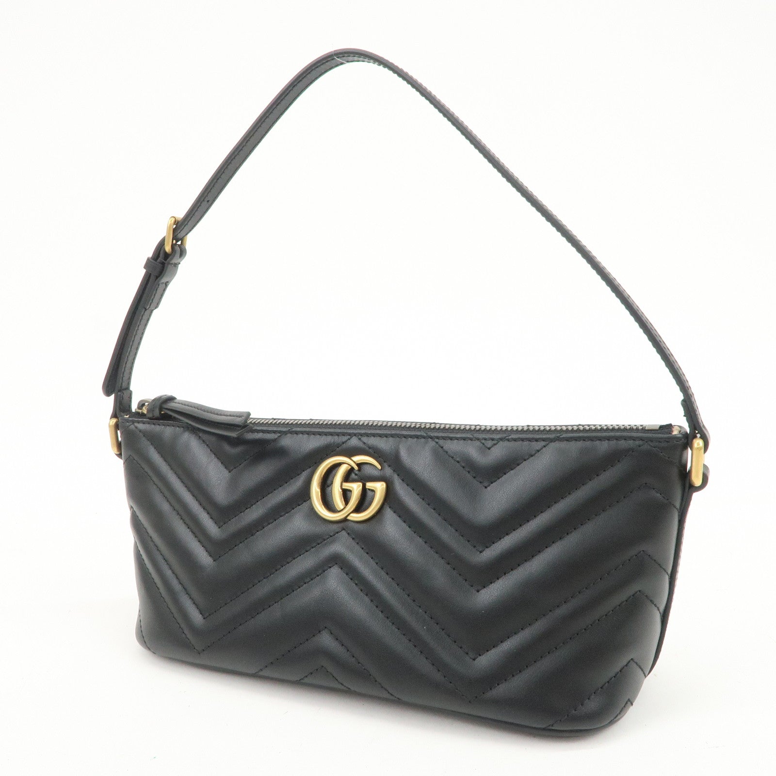 GUCCI Boat Bag GG Marmont Leather Shoulder Bag Hand Bag 739166