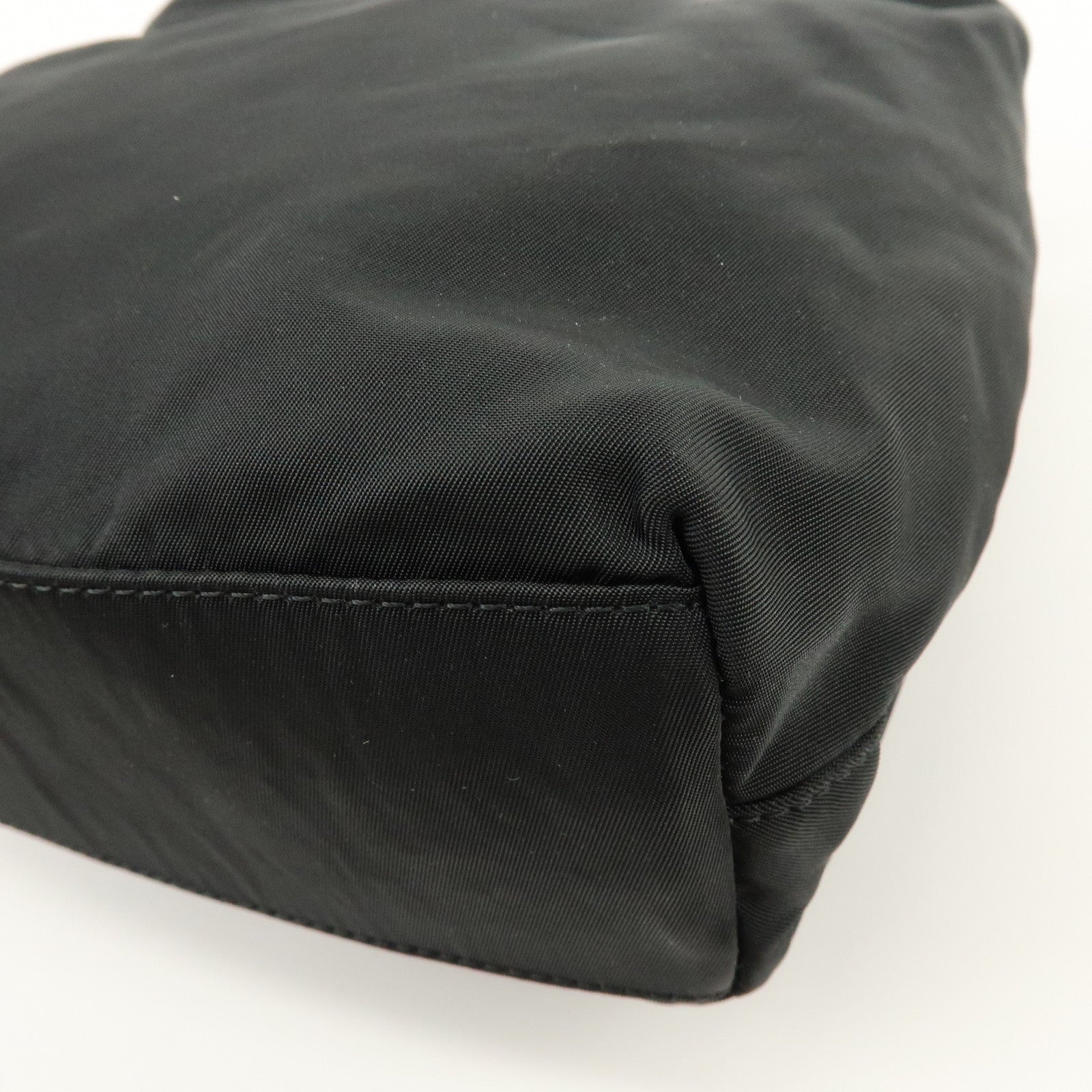 Christian Dior Malice Pearl Nylon Hand Bag Shoulder Bag Black