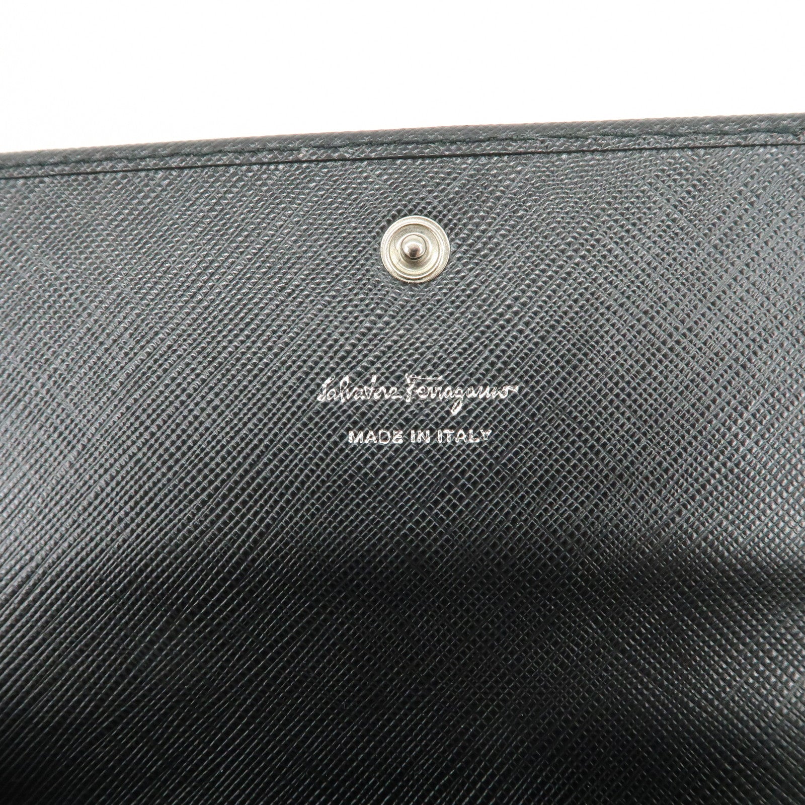 Ferragamo Gancini Vara Ribbon Set of 2 Wallet Black Pink