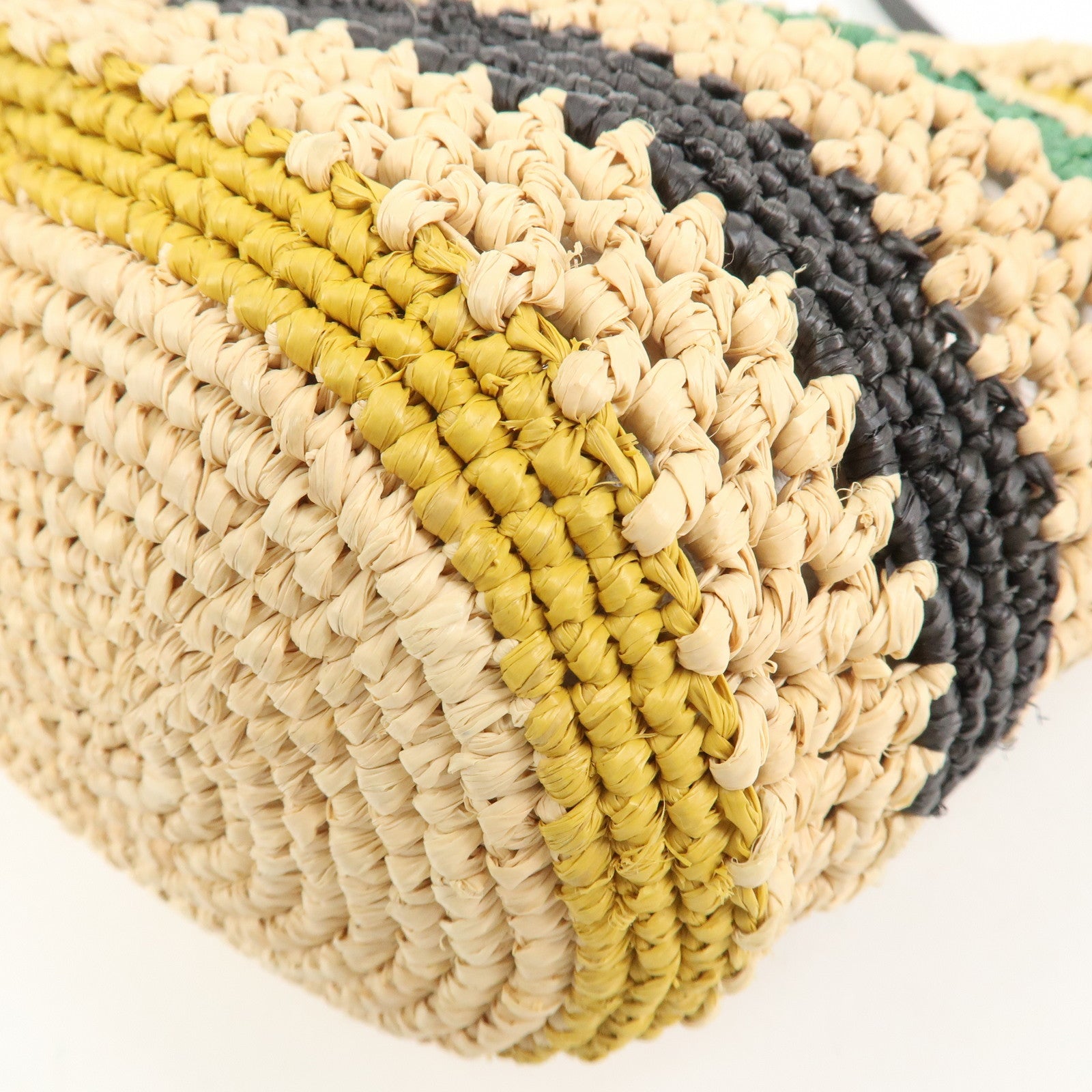 LOEWE Raffia Leather Pochette Bag Shoulder Bag Natural