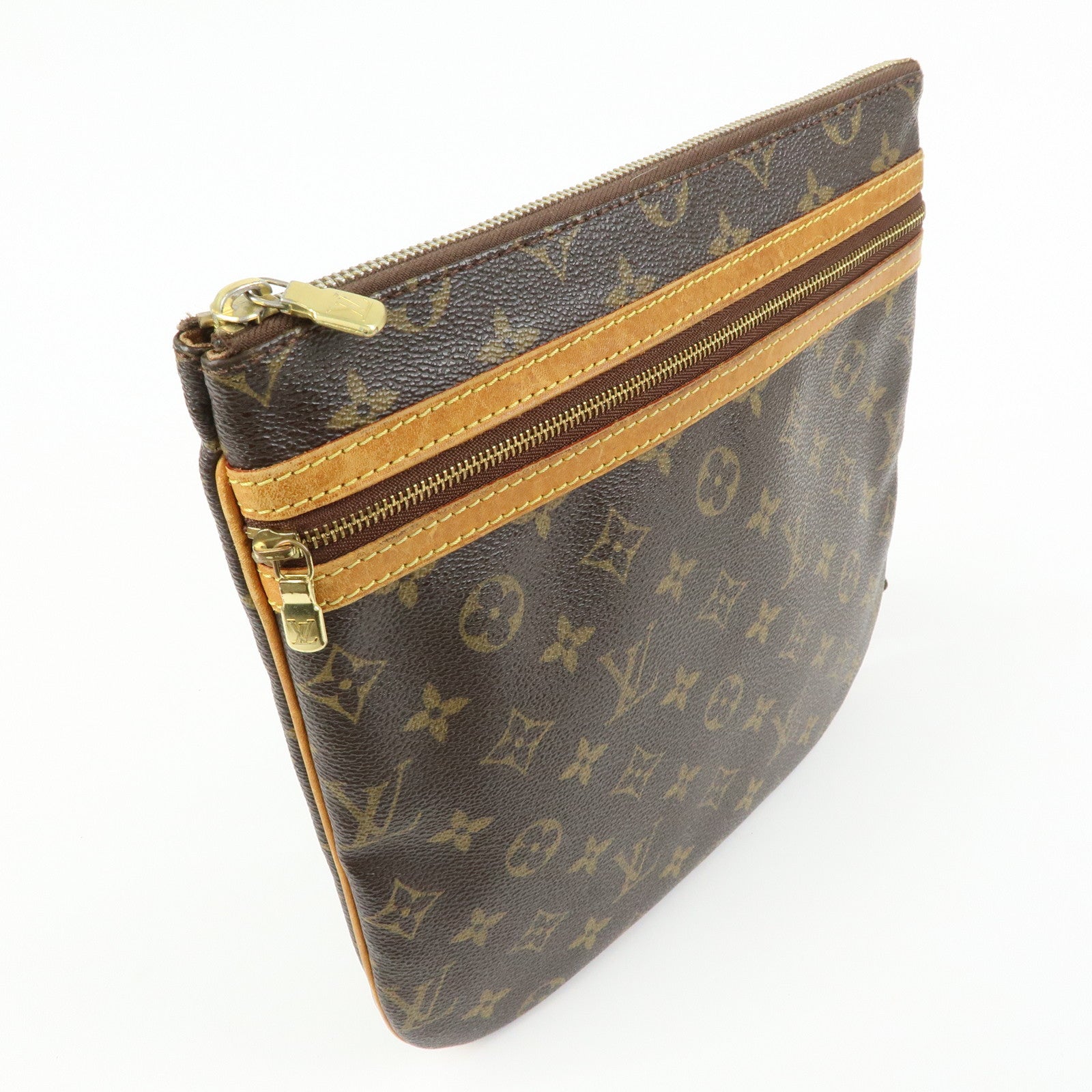 Louis Vuitton Monogram Pochette Bosphore Shoulder Bag Brown M40044