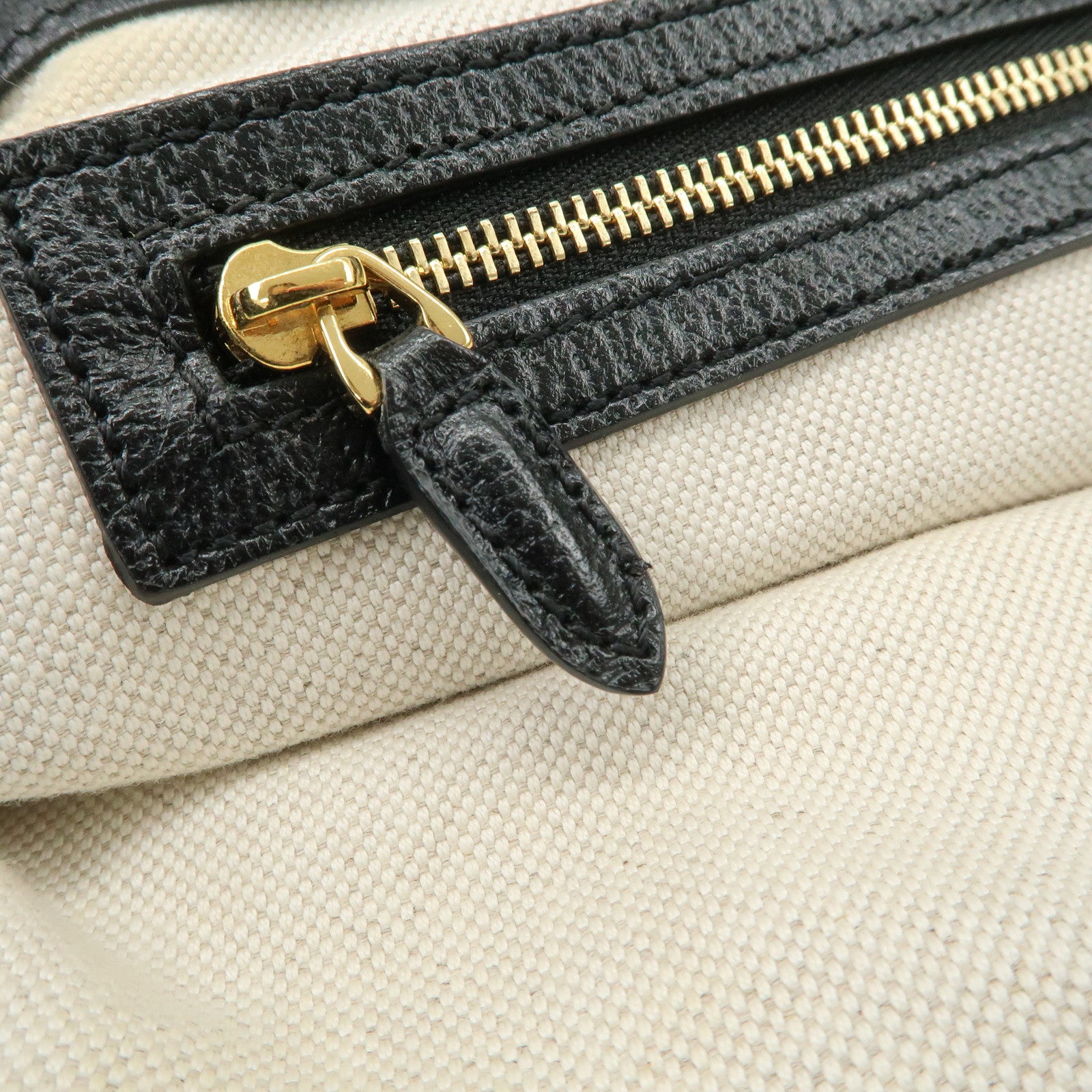 GUCCI GG Canvas Denim Medium Tote Bag Shoulder Bag Black 631685