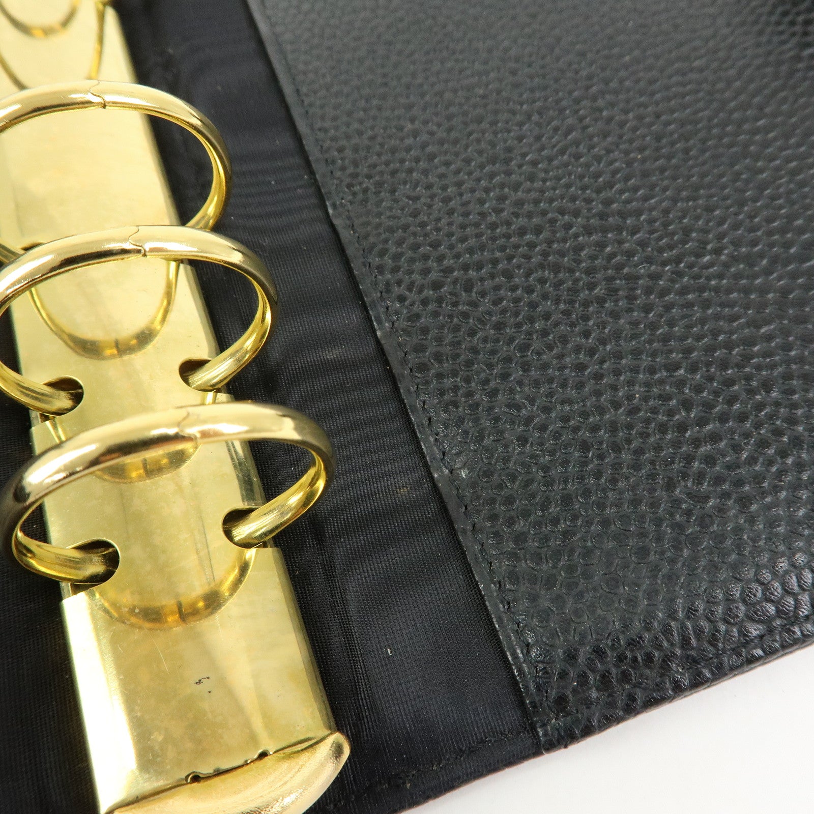 CHANEL COCO Mark Caviarskin Agenda Cover Planner Cover Black