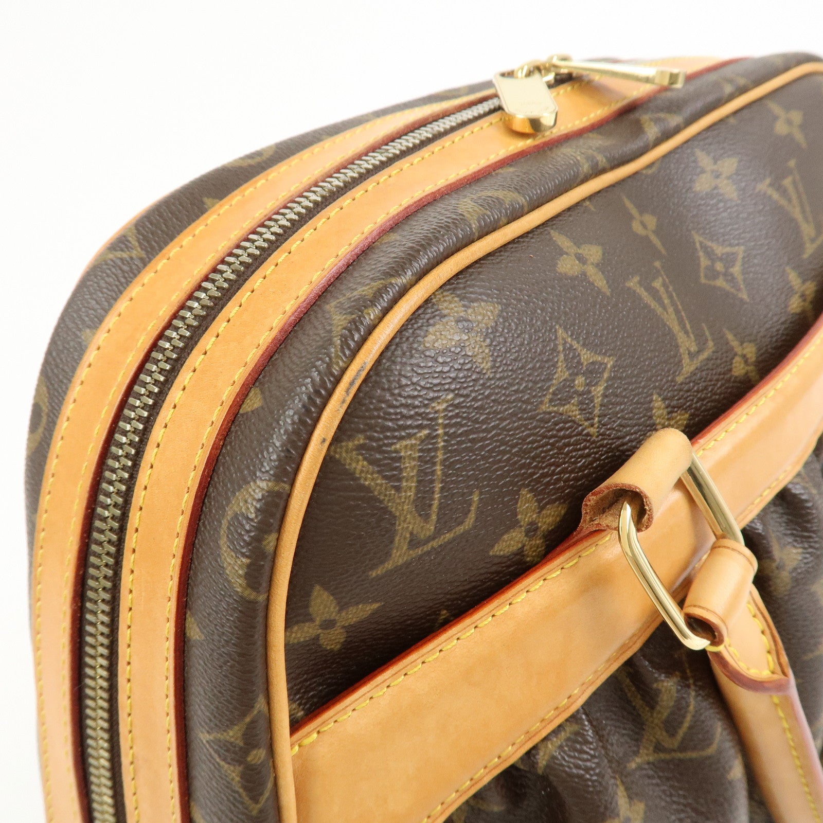 Louis Vuitton Monogram Mitsy Handbag Boston Bag Brown M40058