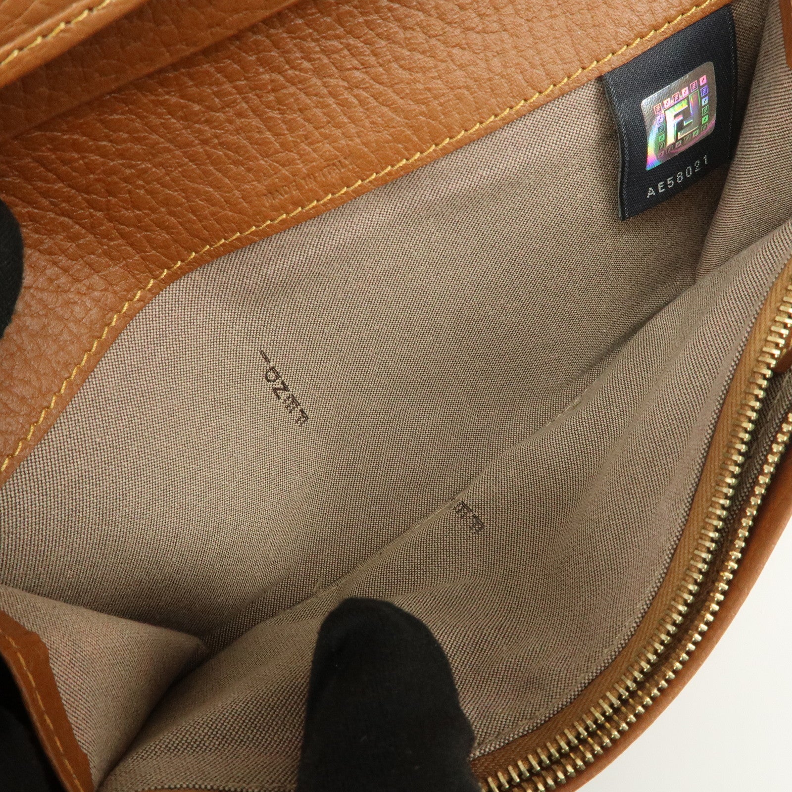 FENDI Zucchino Canvas Long Flap Wallet Camel 8M0179