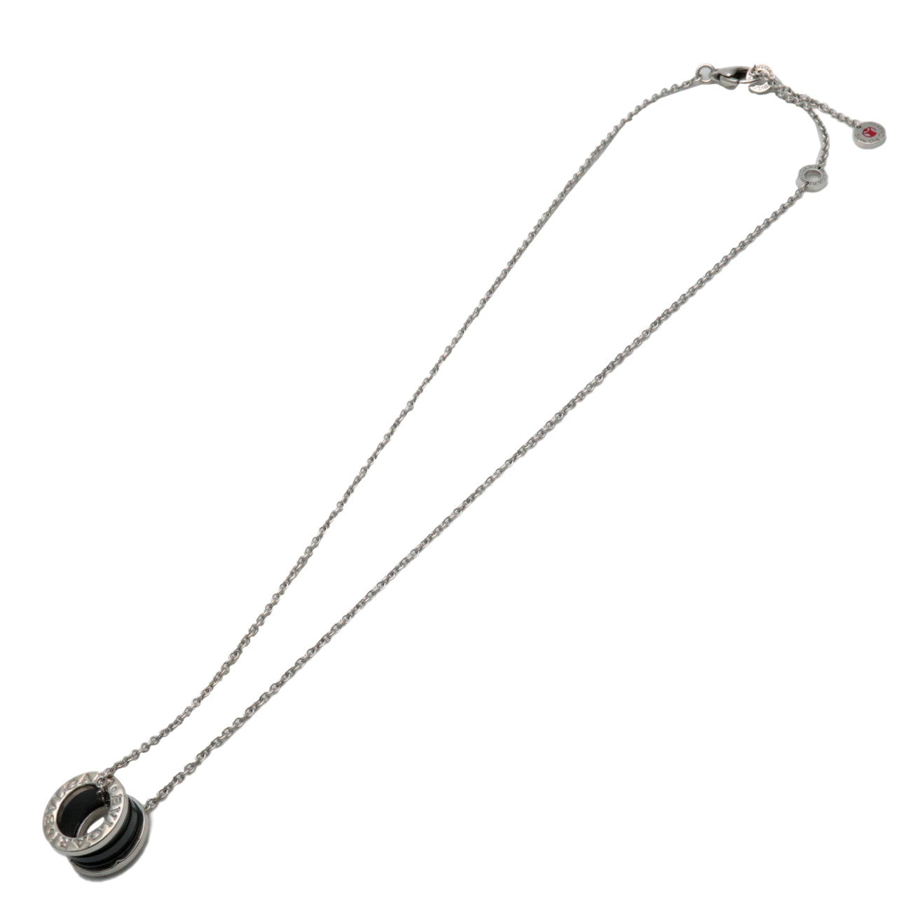BVLGARI B-Zero1 Save the Children Necklace SV925 Black Ceramic
