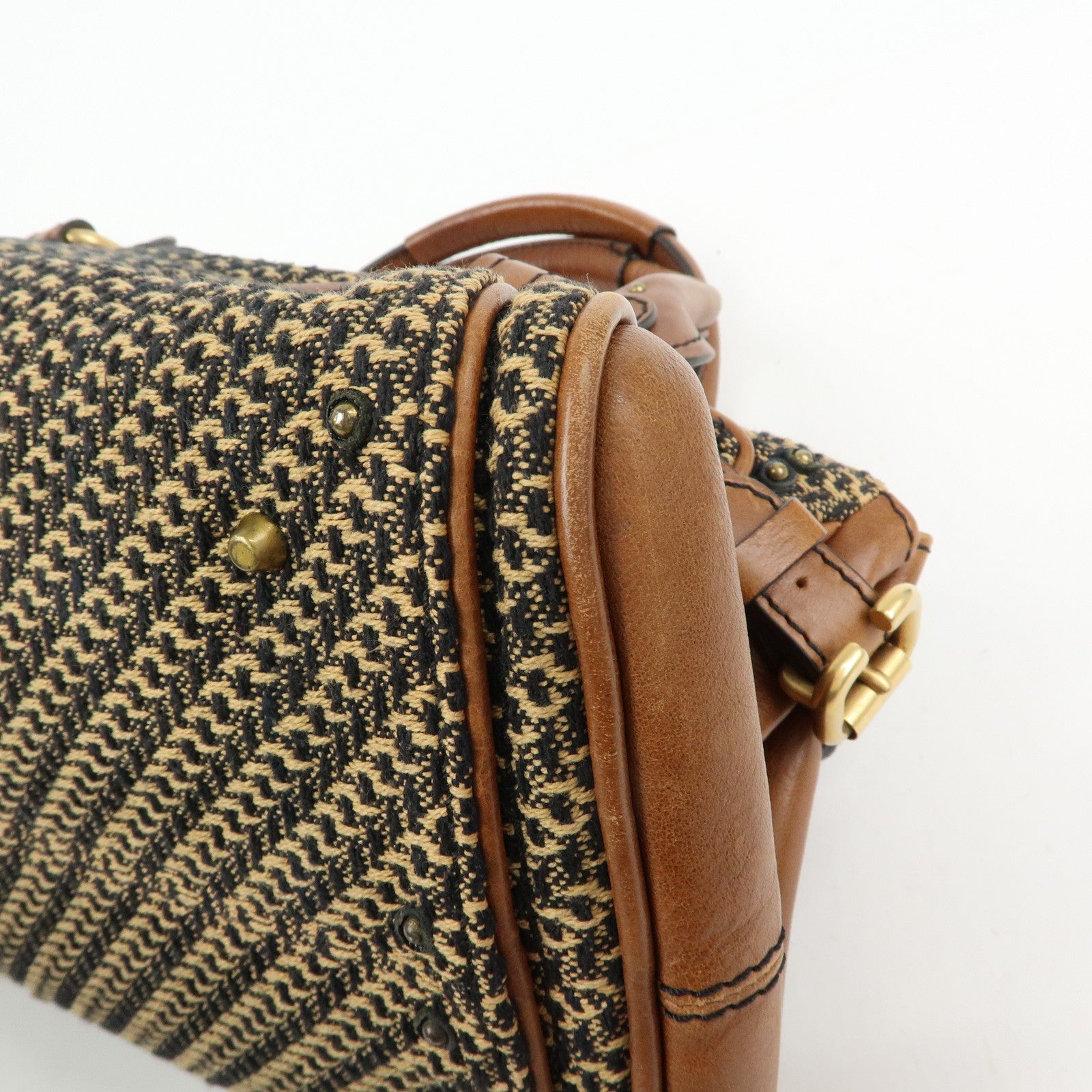 Chloe Paddington Medium Jacquard Leather Hand Bag Brown