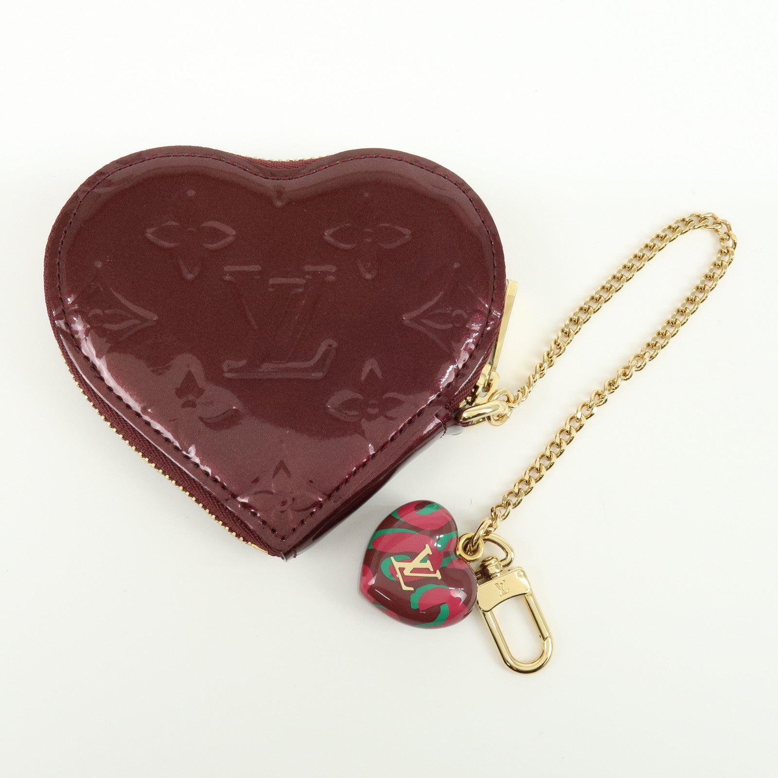 Louis Vuitton Monogram Vernis Porte Monnaie Coeur Coin Case M91480