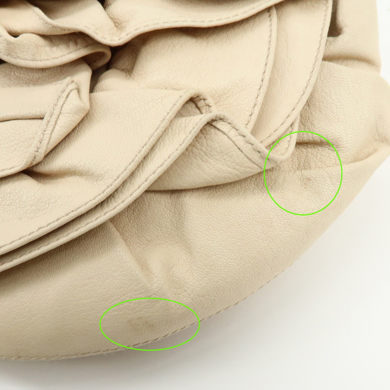 SAINT LAURENT PARIS YSL Nadja Shoulder Bag Light Beige 112937