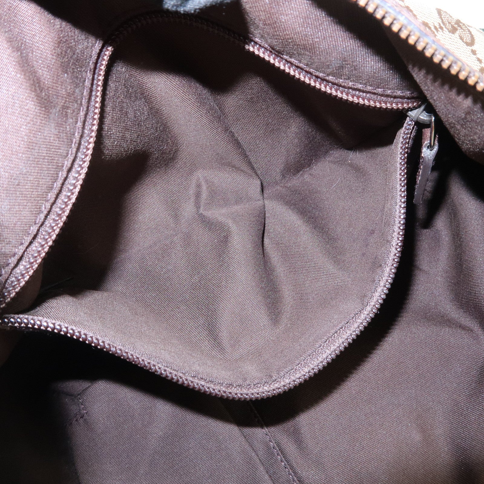 GUCCI Sherry GG Canvas Leather Shoulder Bag Beige Brown 181092