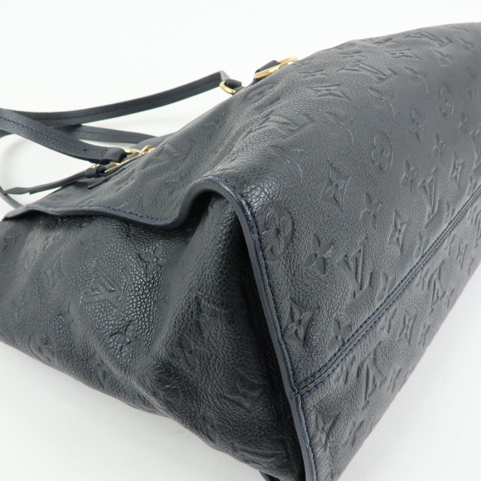 Louis Vuitton Monogram Empreinte Luminuse PM Tote Bag Navy M93410