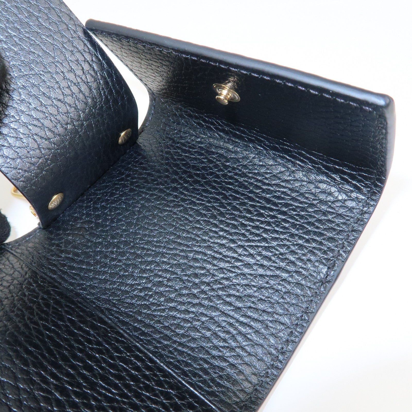 GUCCI GG Marmont Leather GG Supreme 6 Key Case Black 456118