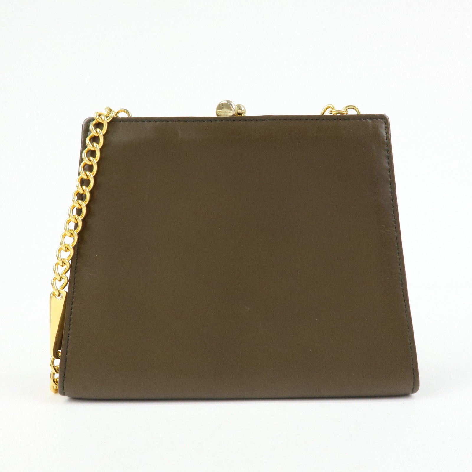 Ferragamo Vara Ribbon Leather Chain Mini Shoulder Bag Brown