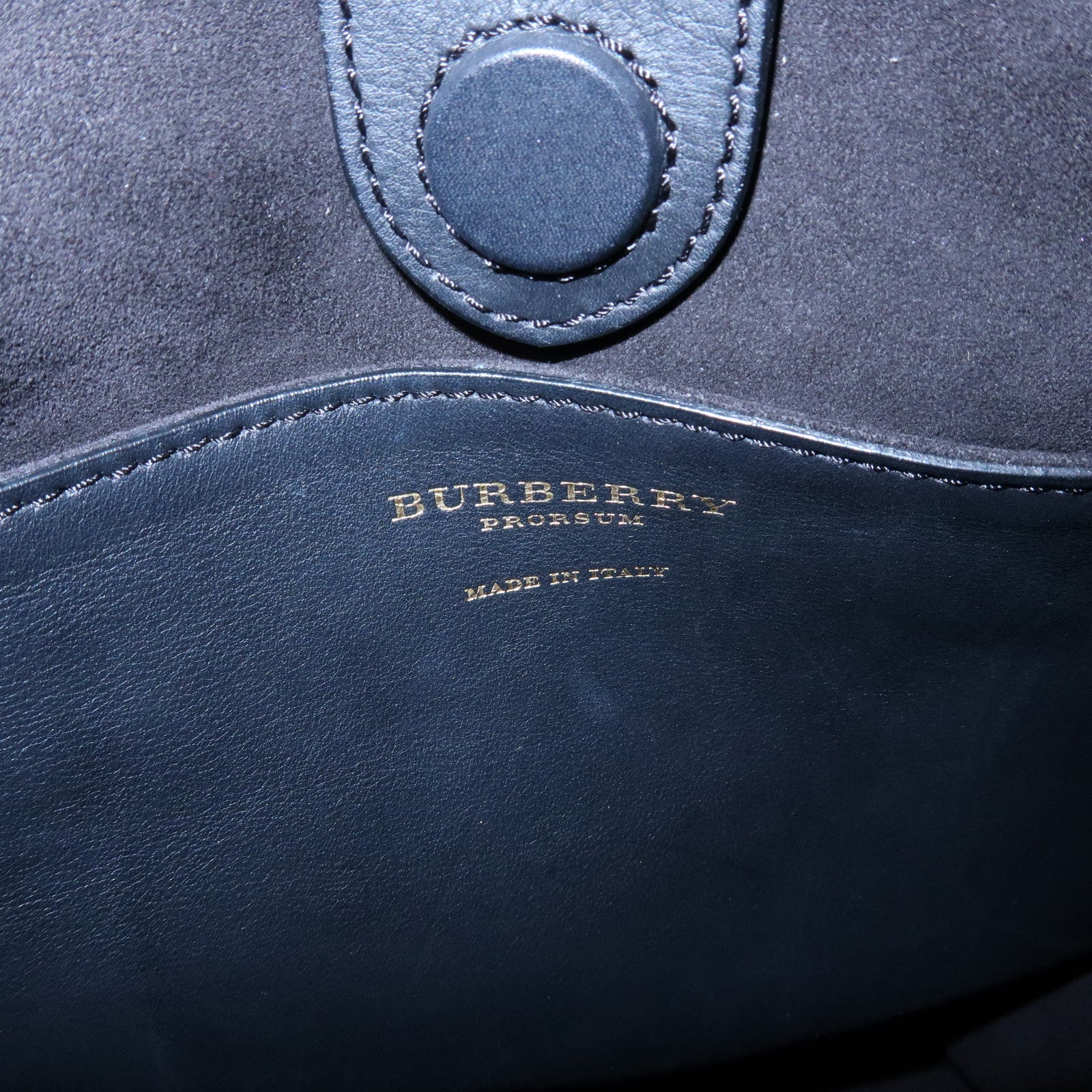 BURBERRY PROSUM Fringe Suede Leather Tote Bag Hand Bag Brown Black