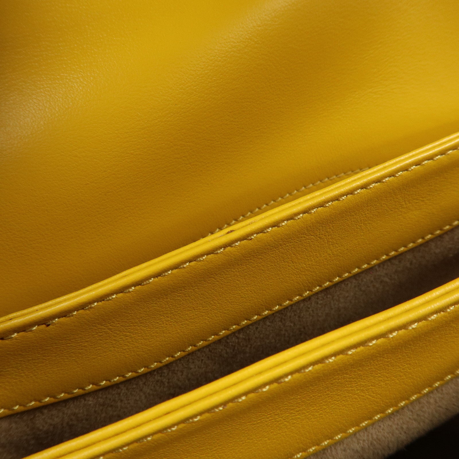 TOD'S Double T Tassel Leather Shoulder Bag Crossbody Bag Yellow