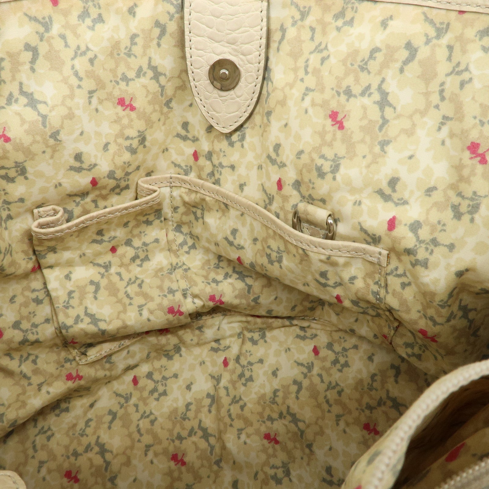 CELINE Macadam Denim Leather Tote Bag Indigo Blue Ivory