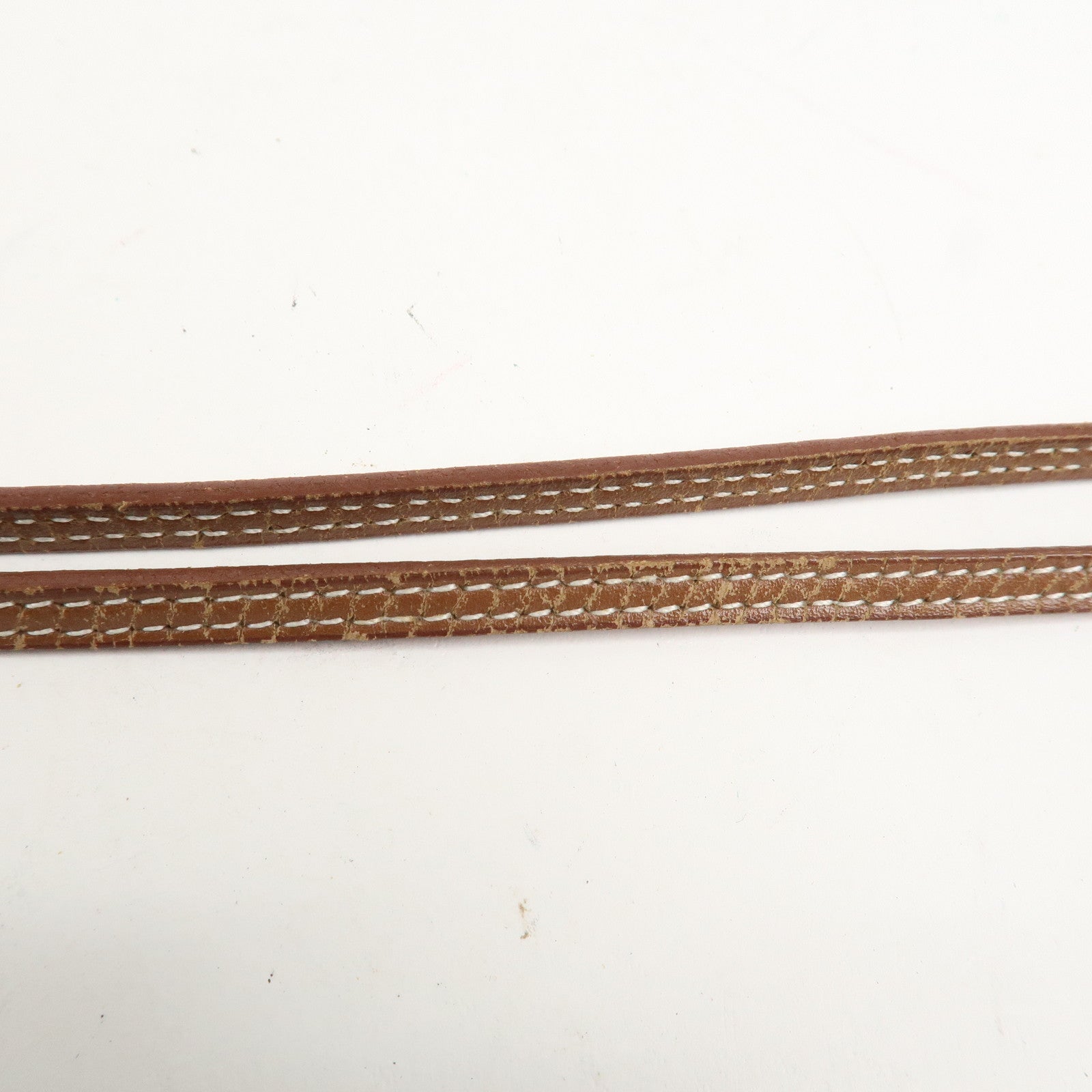 HERMES Air Line Canvas Leather Omenitu Shoulder Bag Brown