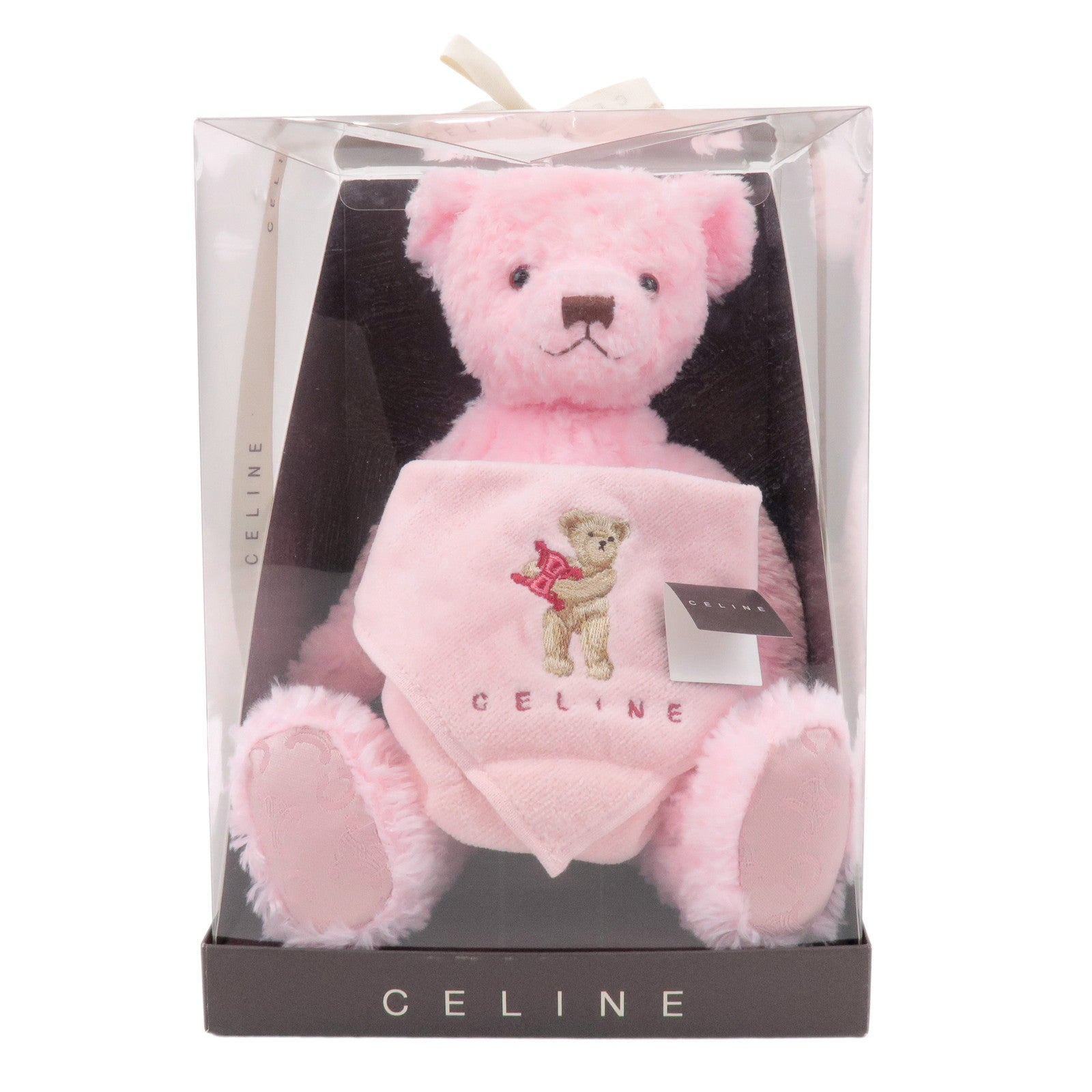 CELINE C Macadam Teddy Bear and Cotton Towel Set Gift Box Pink
