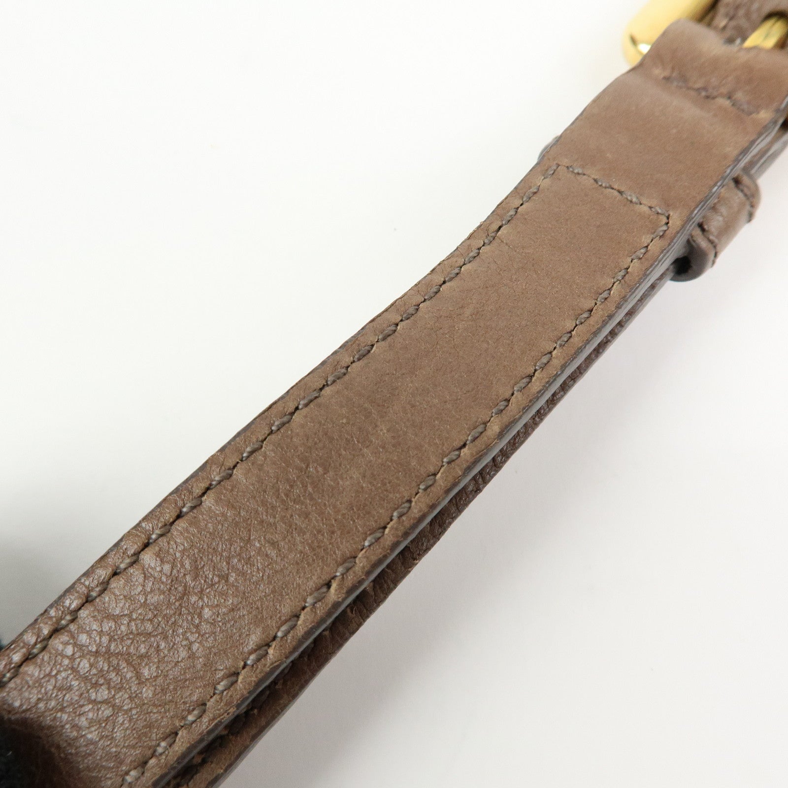 PRADA Calf Leather 2Way Bag Shoulder Bag Ribbon Brown BN2245