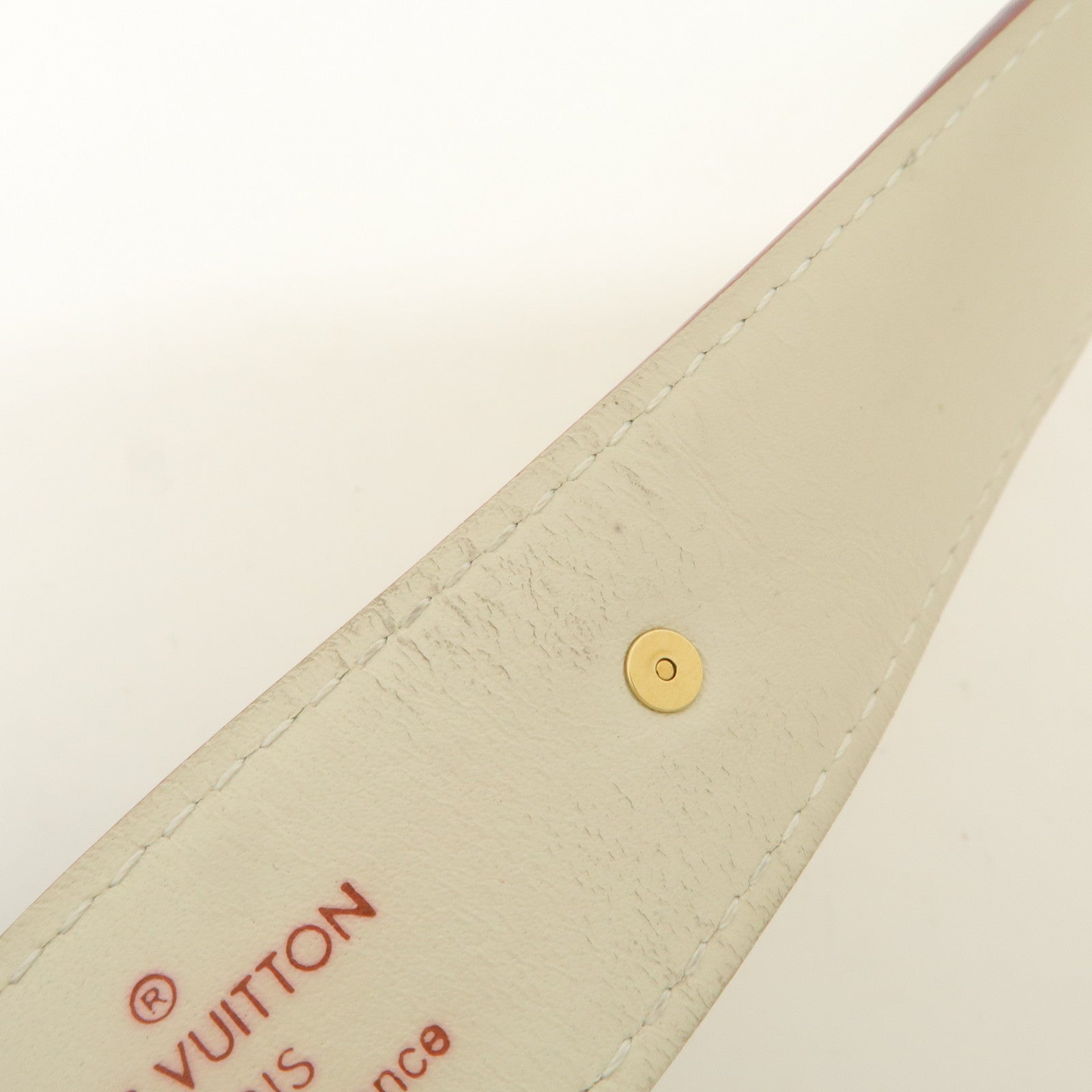 Louis Vuitton Ceinture Suhari Large Leather Belt Blanc M6870U
