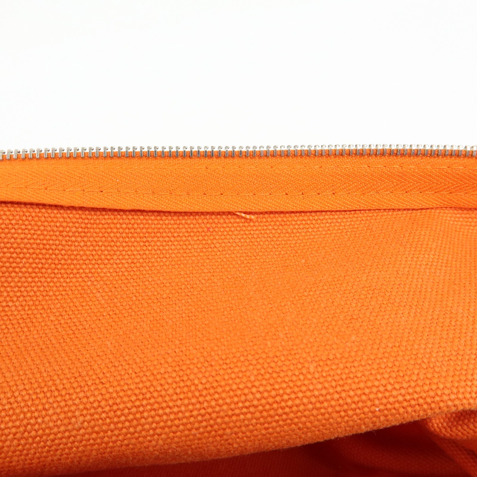 HERMES Yachting GM Canvas Flat Pouch Cosmetic Pouch Orange