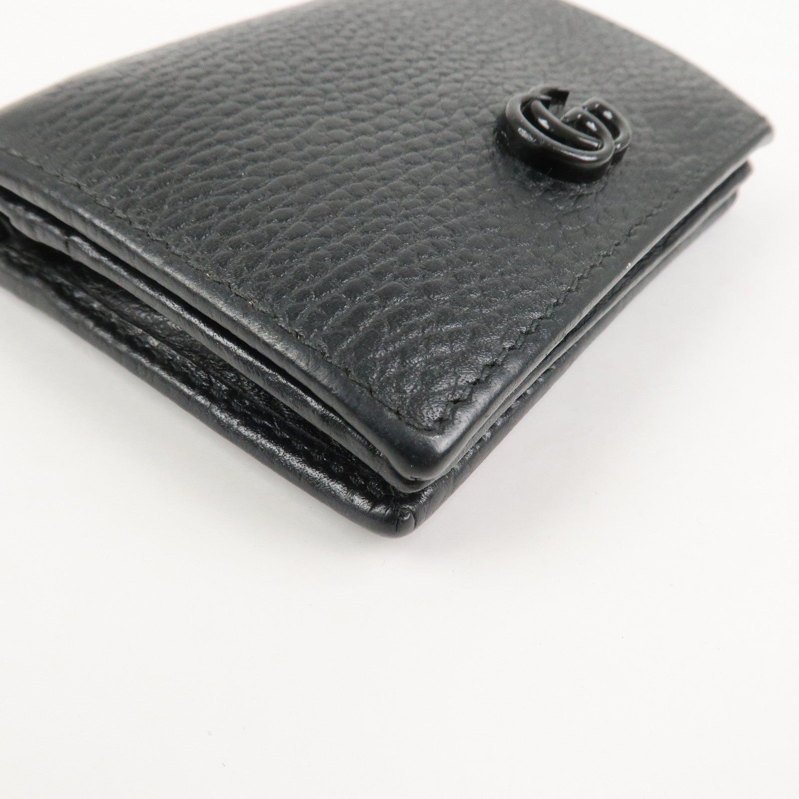 GUCCI GG Marmont Double G Mini Leather Wallet Compact Wallet 456126