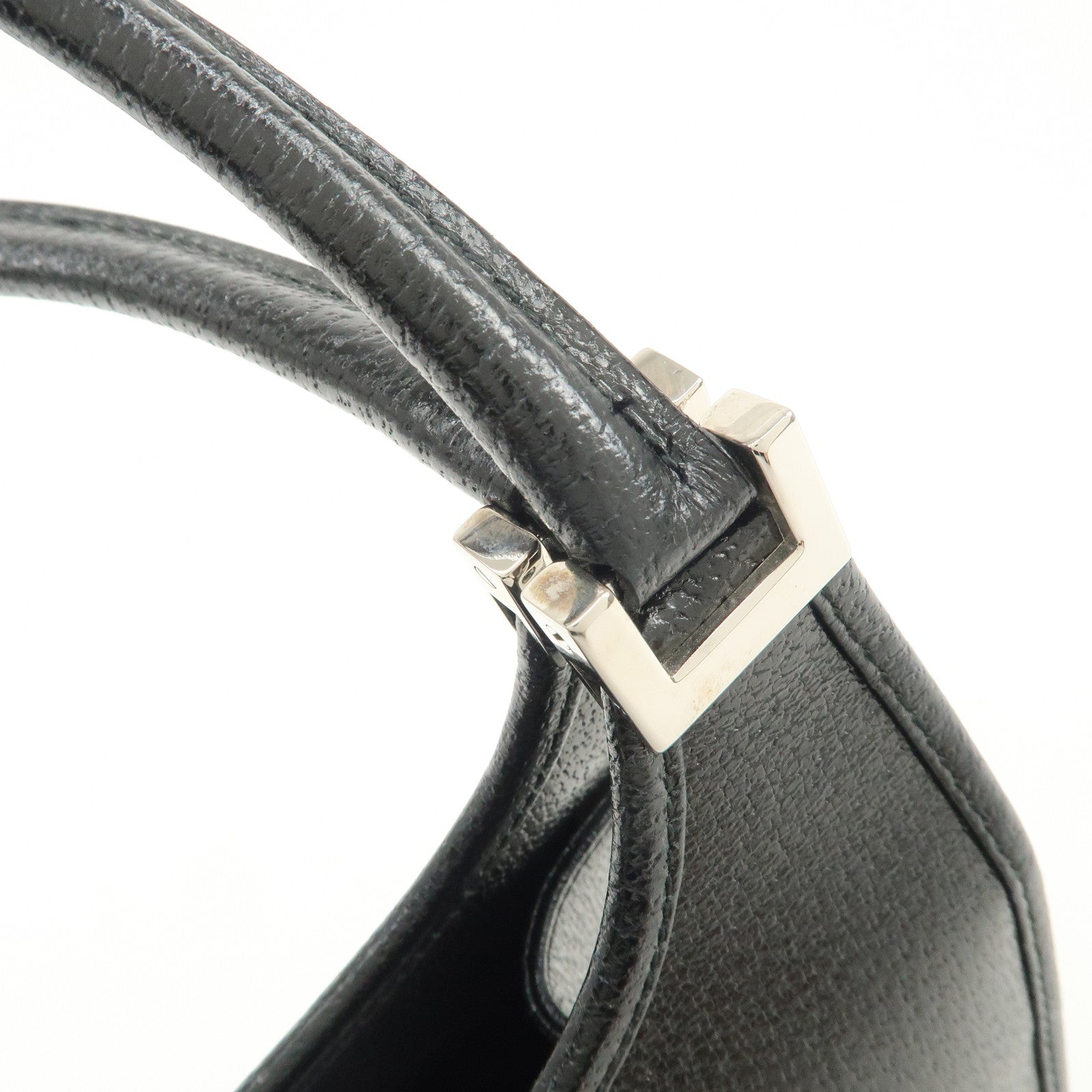 GUCCI Jackie Leather Hand Bag Black 002.1068