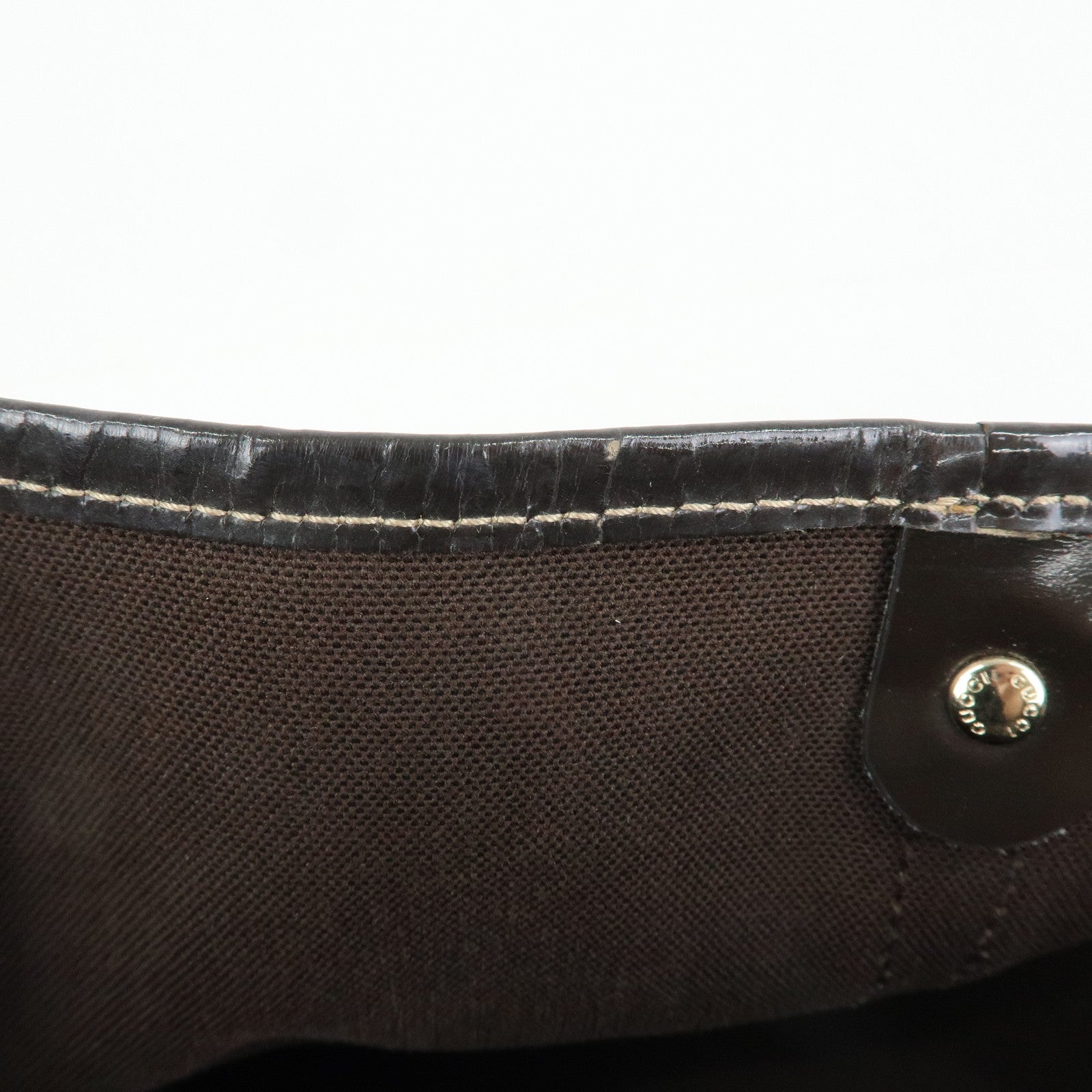 GUCCI GG Supreme Patent Leather Tote Bag Shoulder Bag 197953