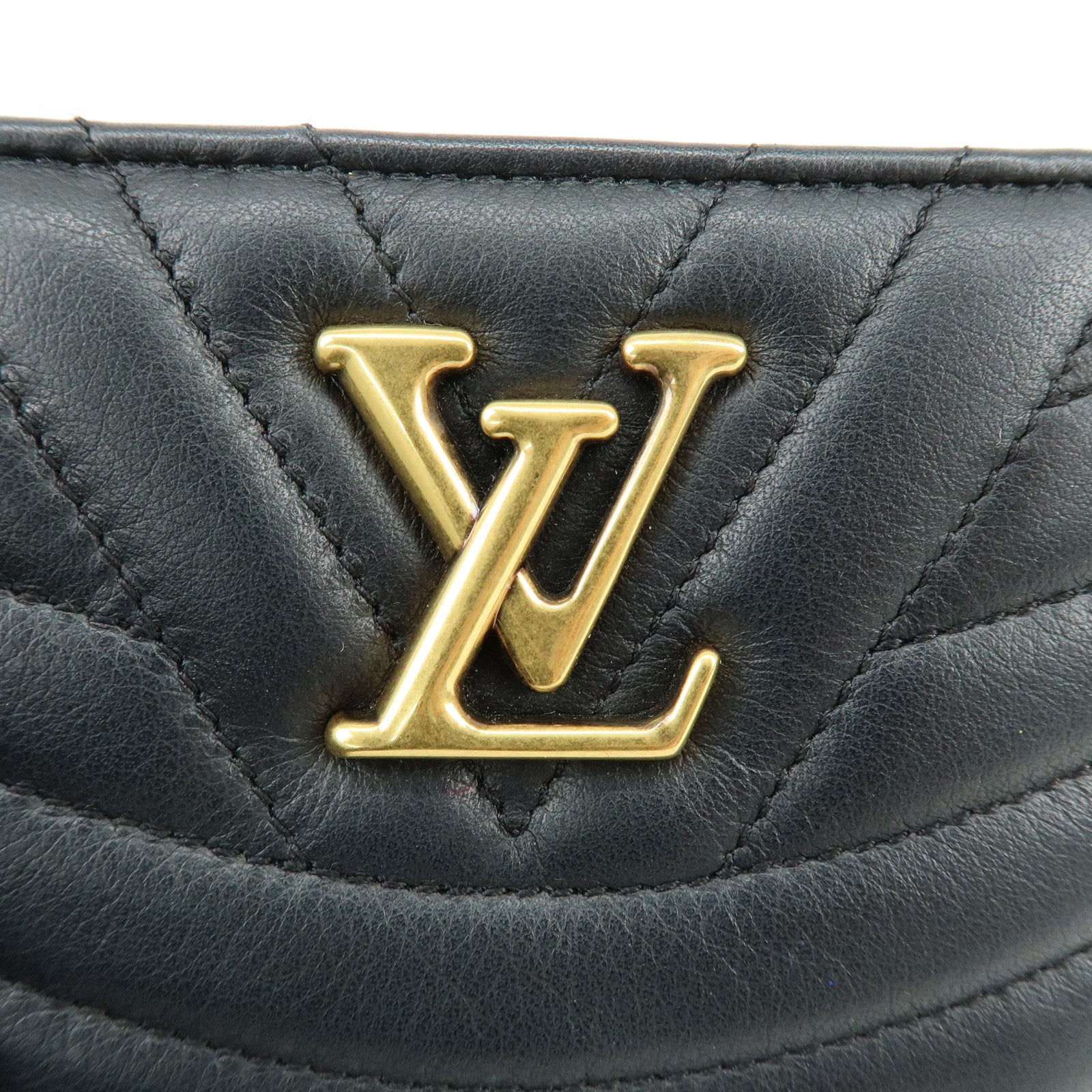 Louis Vuitton New Wave Leather Zippy Compact Wallet Noir M63789