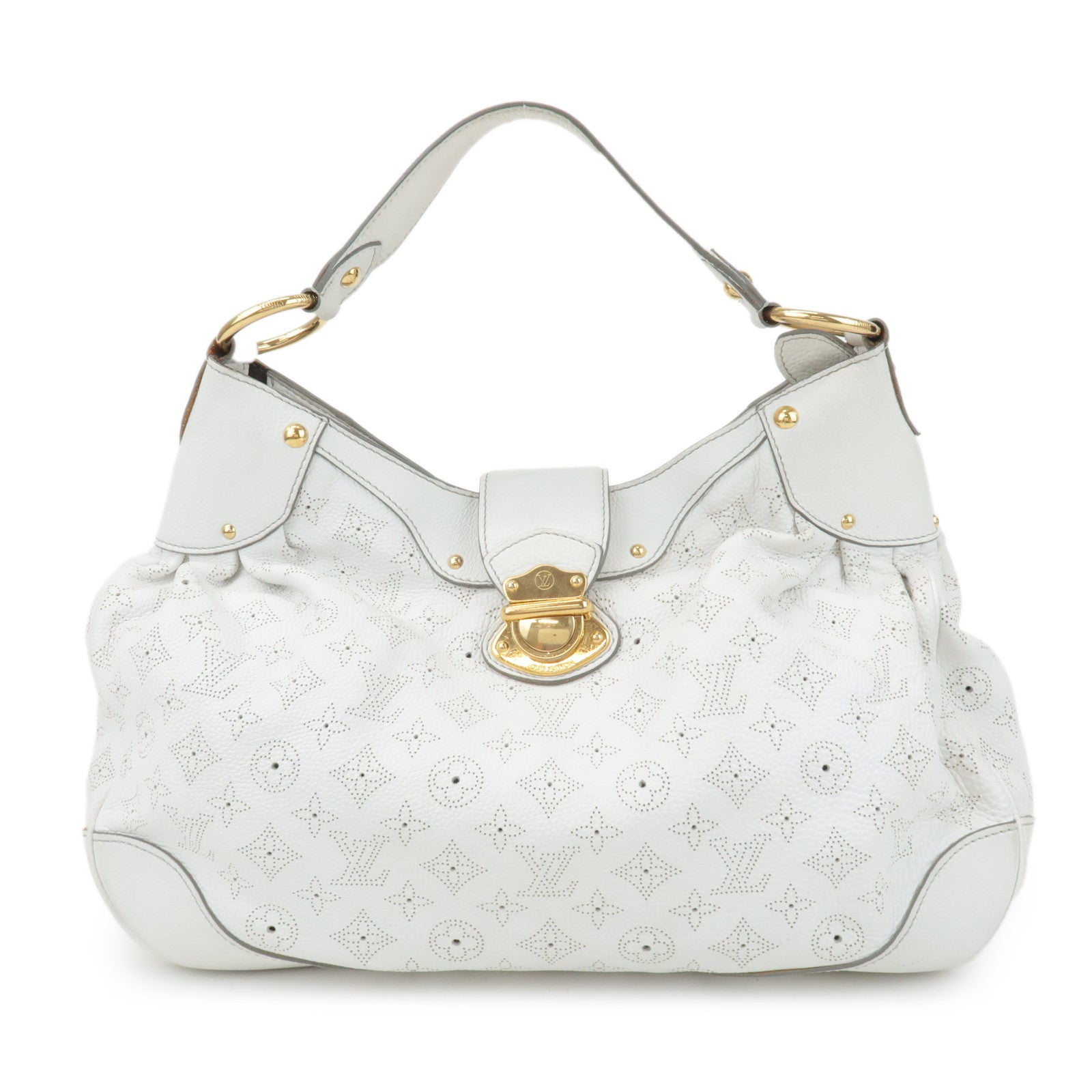 Louis Vuitton Monogram Mahina Solar PM Hand Bag Blanc M93126 Used