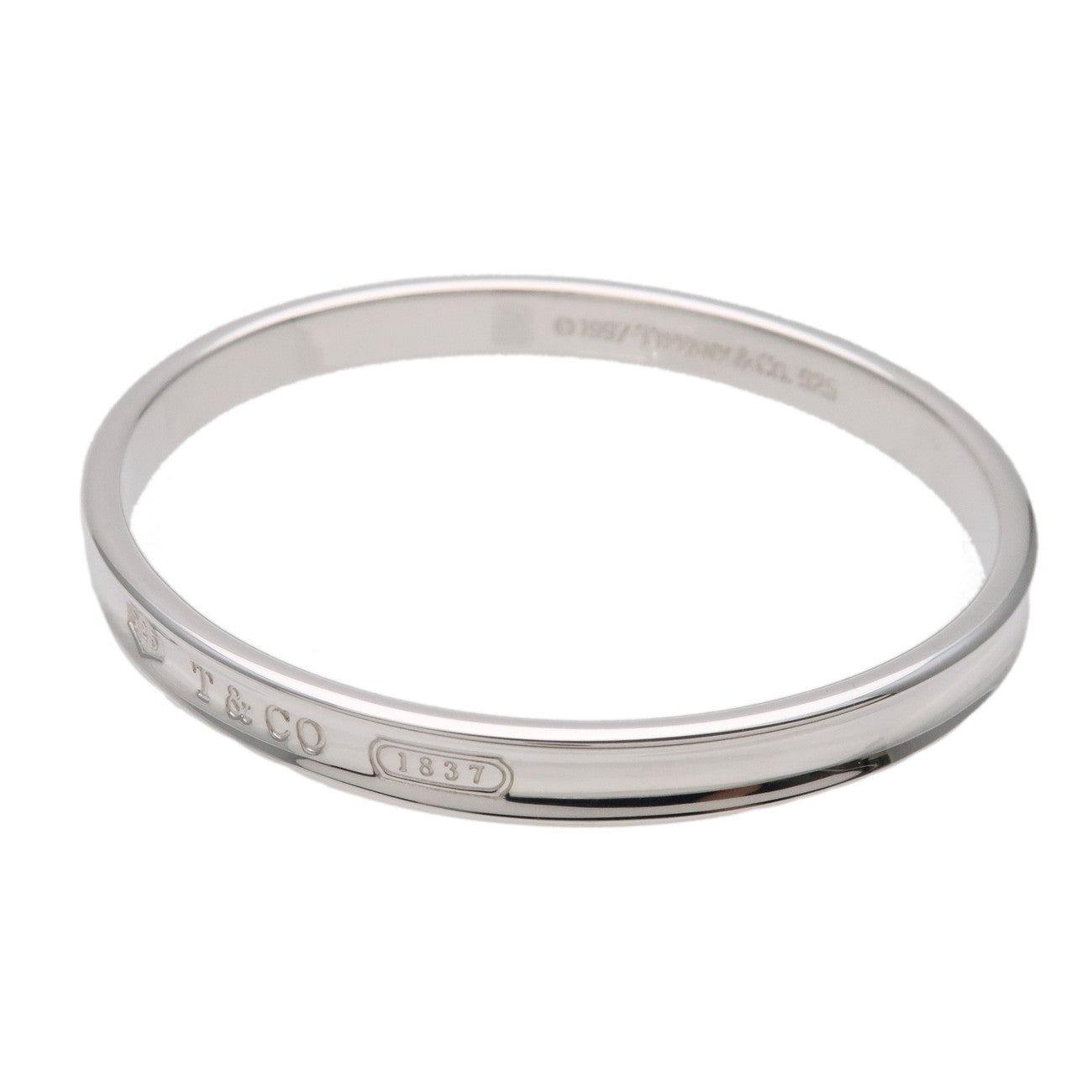 Tiffany & Co 1837 Narrow Bangle Bracelet SV925 Silver
