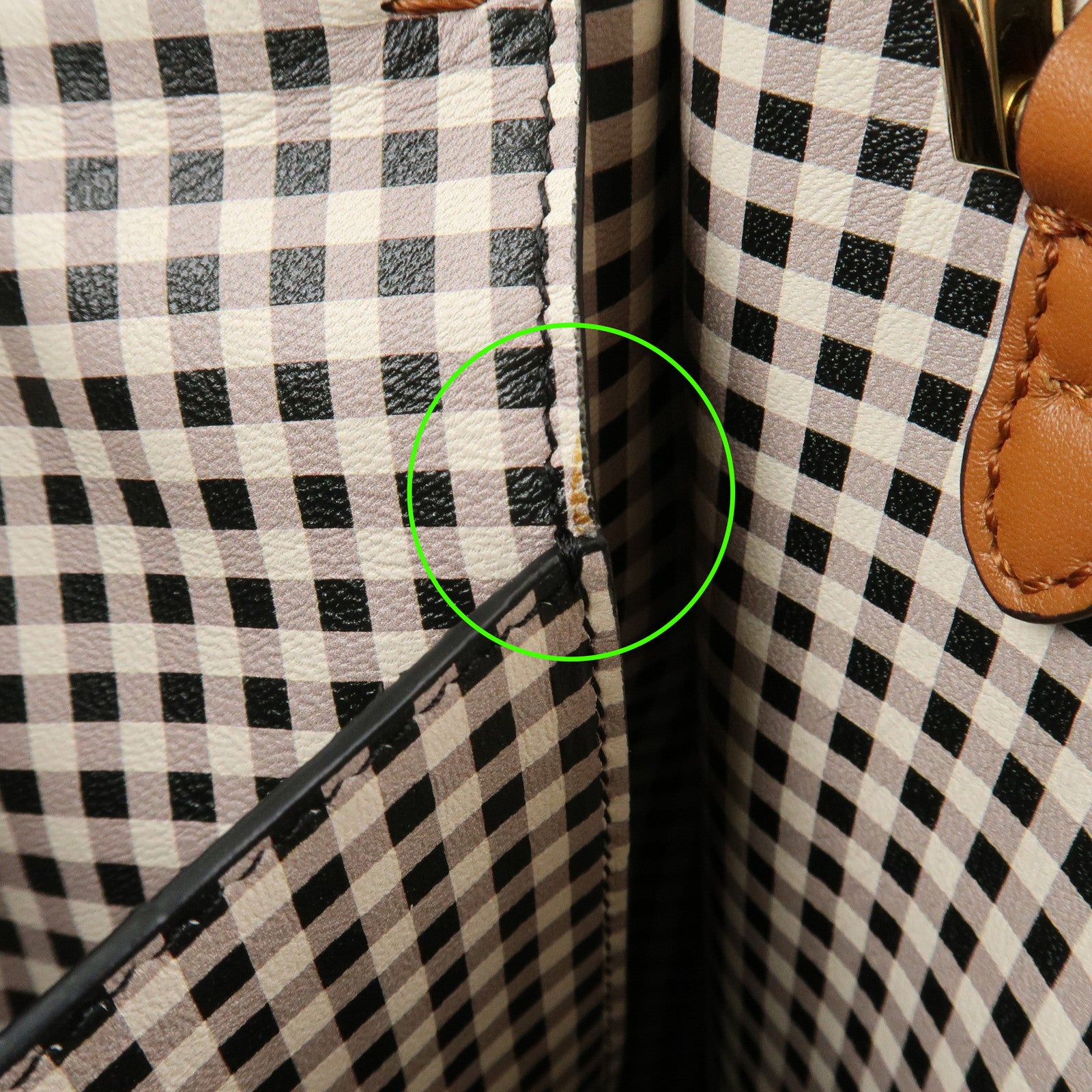 FENDI Peekaboo X Lite Leather 2Way Bag Shoulder Bag Brown 8BN310