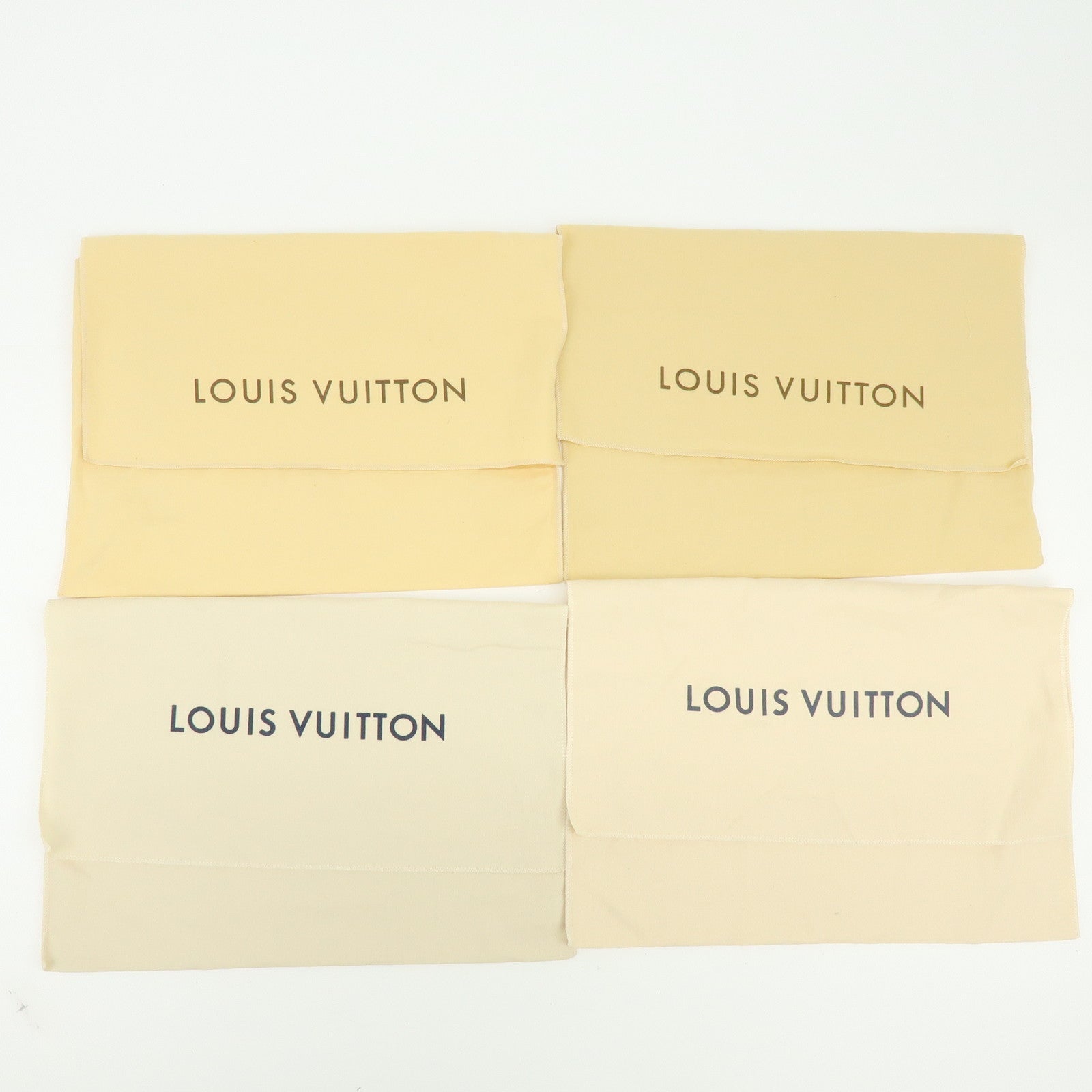 Louis Vuitton Set of 12 Dust Bag Storage Bag Flap Style Beige