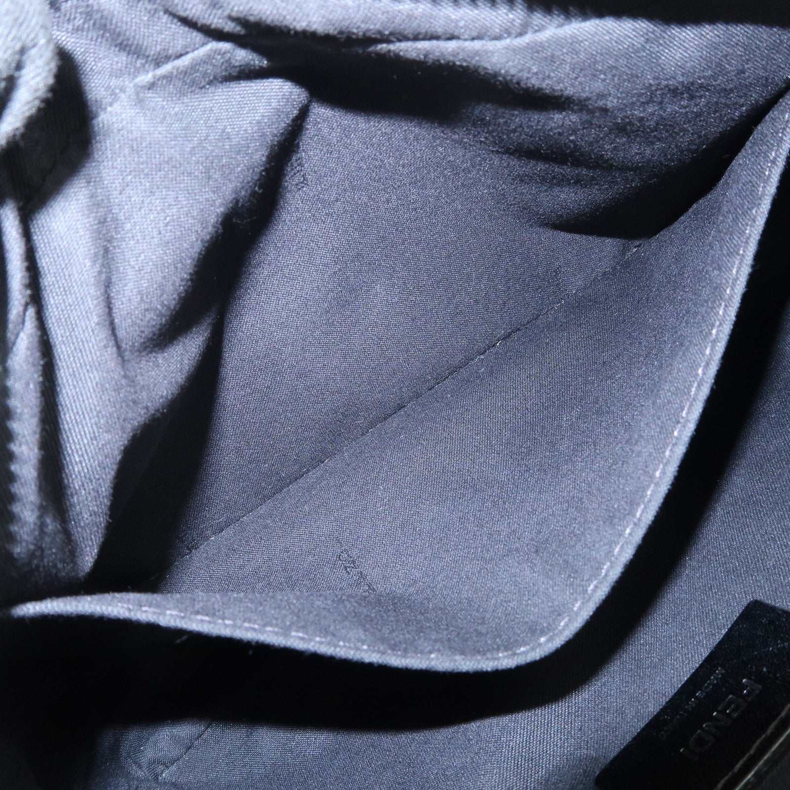 FENDI Logo Leather Camera Case Shoulder Bag Black 7M0286