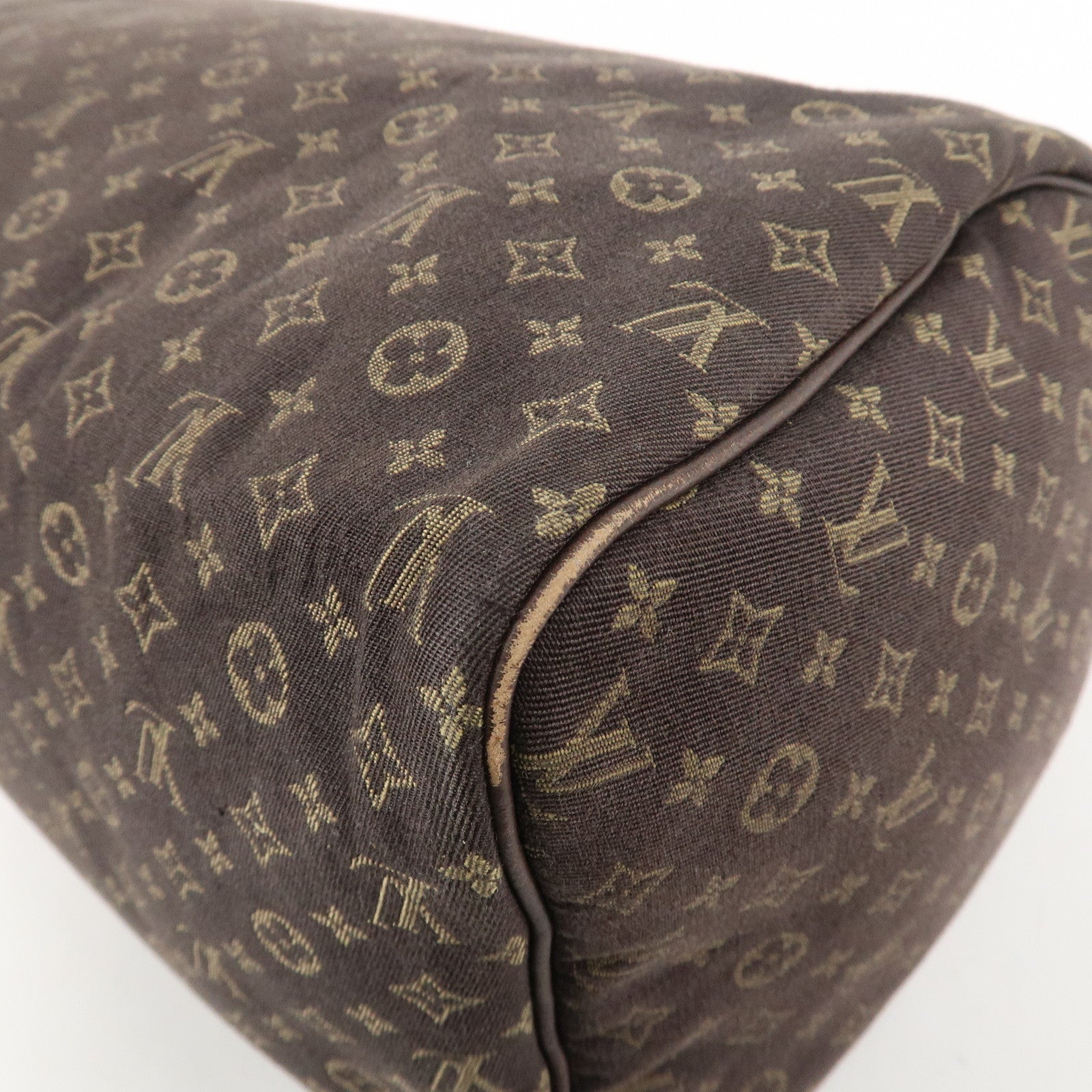 Louis Vuitton Monogram Mini Lin Speedy 30 Boston Bag Ebene M95224 Used