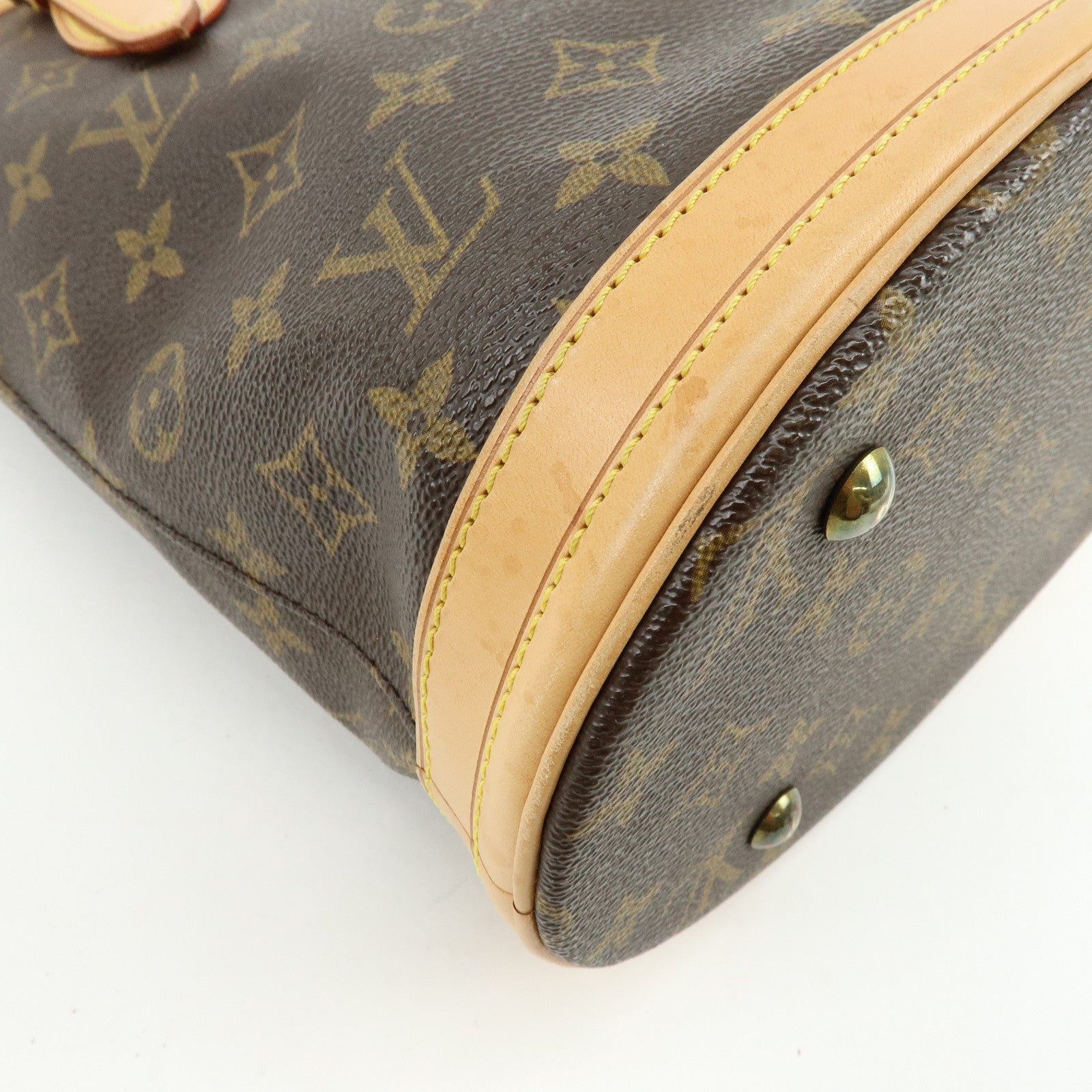 Louis Vuitton Monogram Canvas Bucket PM Hand Bag Brown M42238