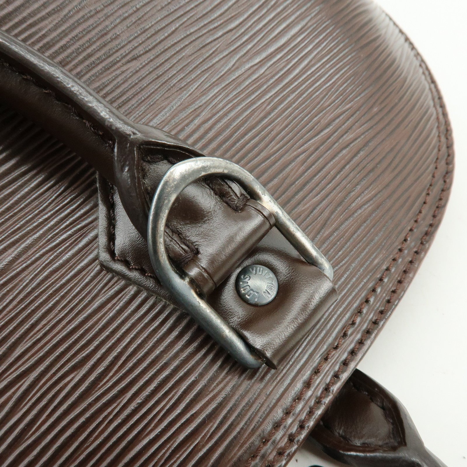 Louis Vuitton Epi Leather Alma Hand Bag Mocha Brown M5214D