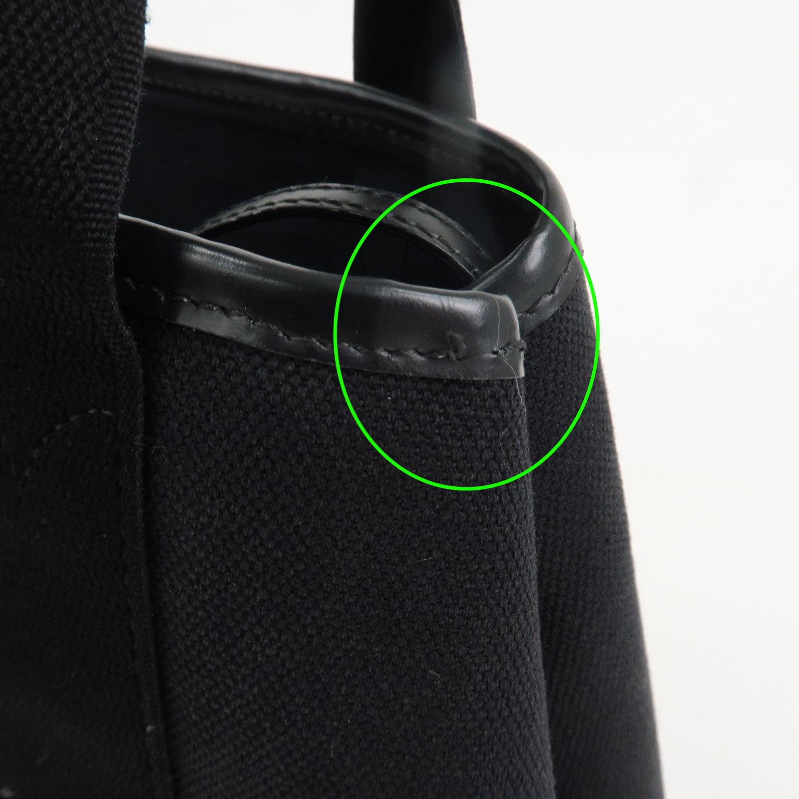 BALENCIAGA Navy Cabas S Leather Tote Bag Hand Bag Black 339933