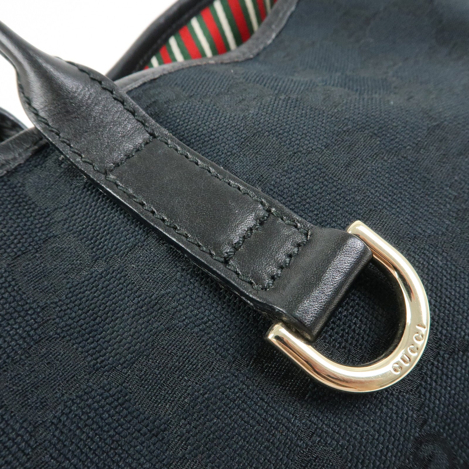 GUCCI Interlocking G New Britt GG Canvas Leather Tote Bag 169946