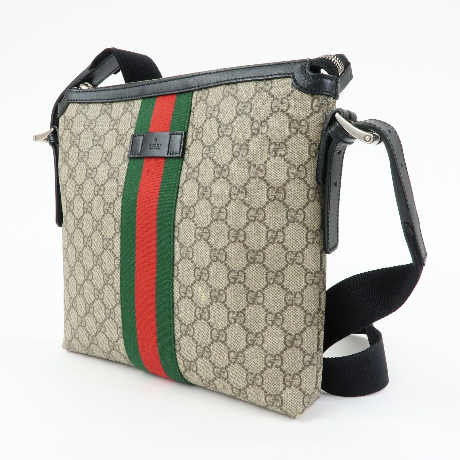 GUCCI Sherry GG Supreme Shoulder Bag Crossbody Bag Beige 387111